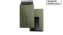 Green phone holder with MagSafe attachment on a white background