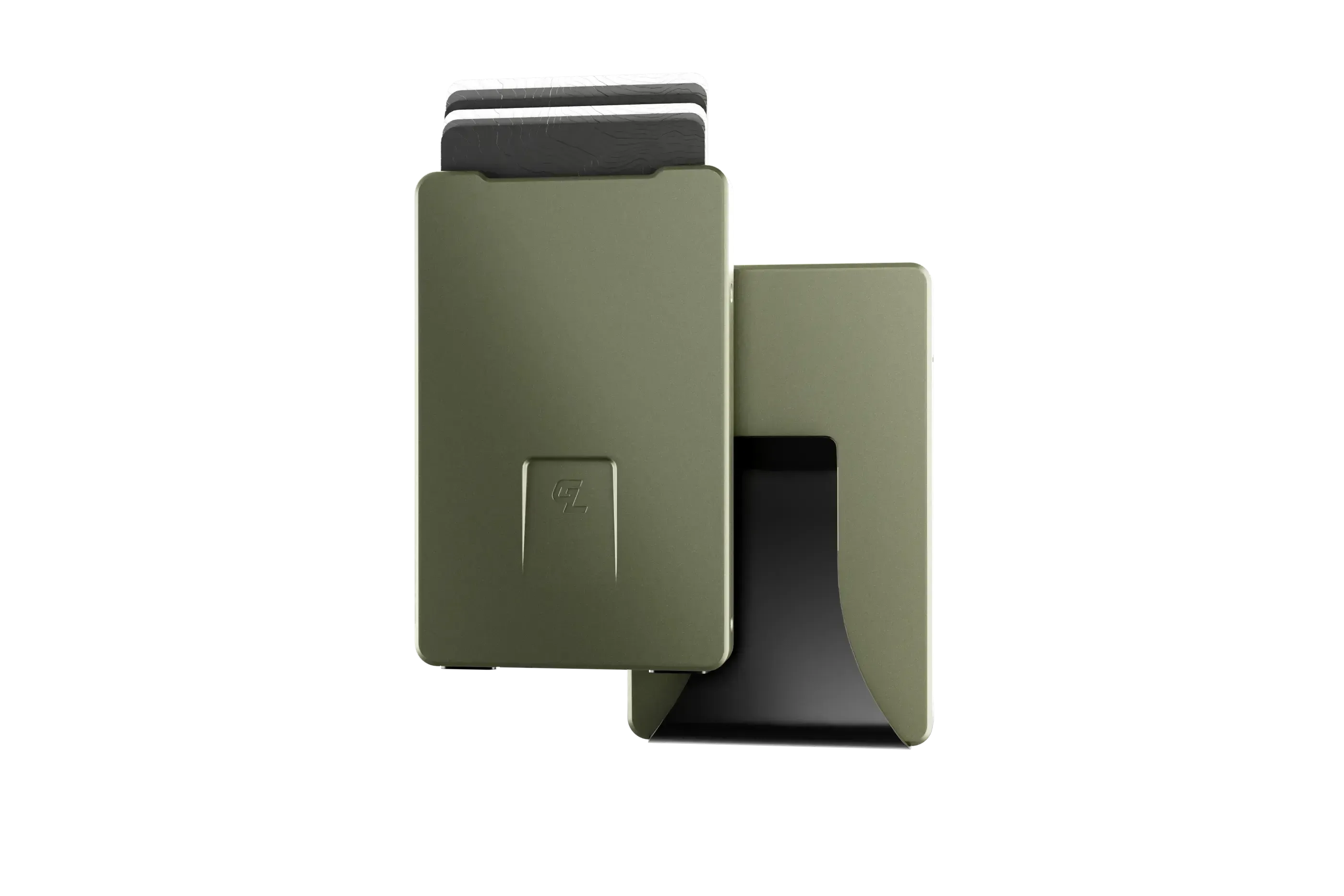 base camp green wallet Money Clip view 2