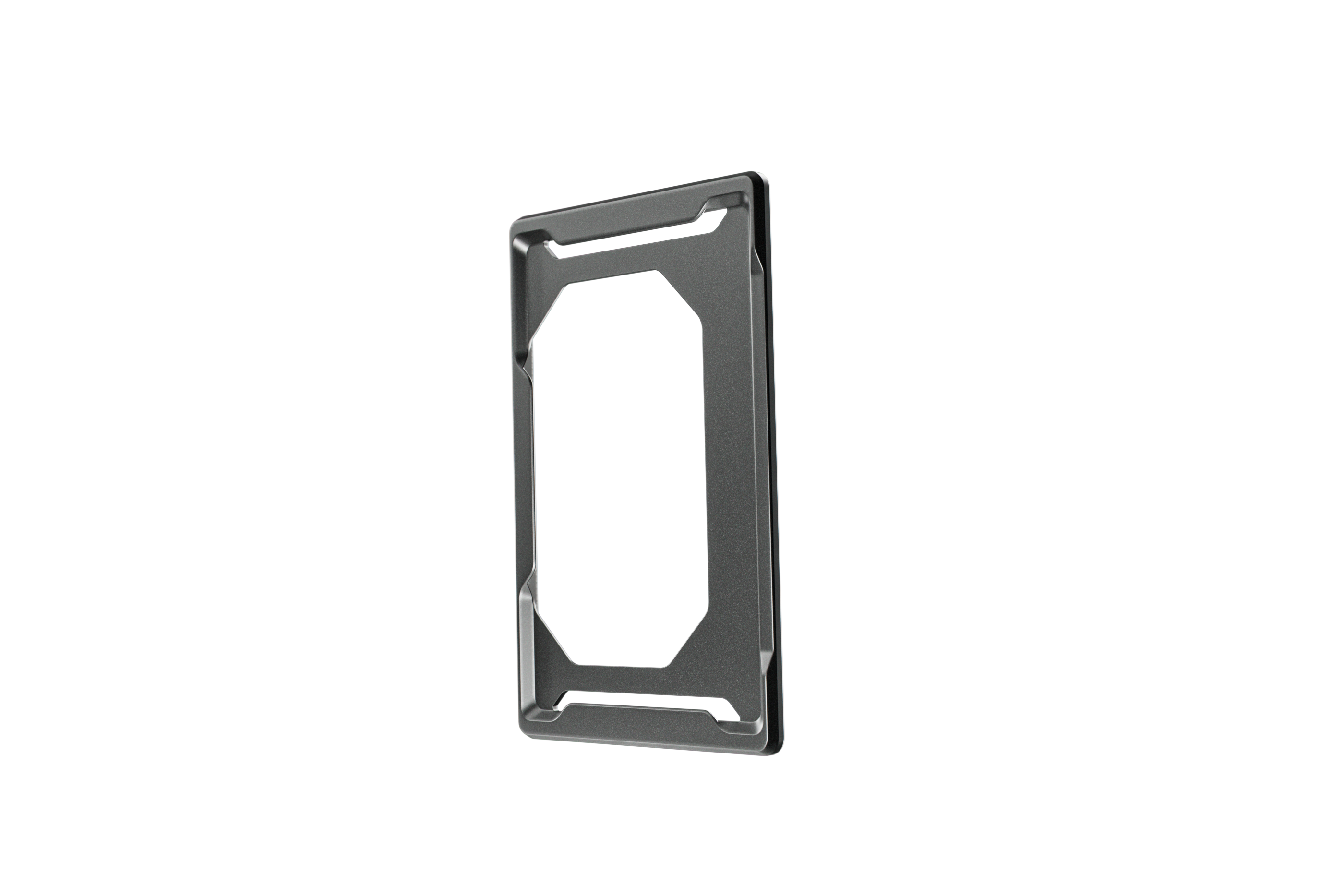 groove wallet id holder Gunmetal