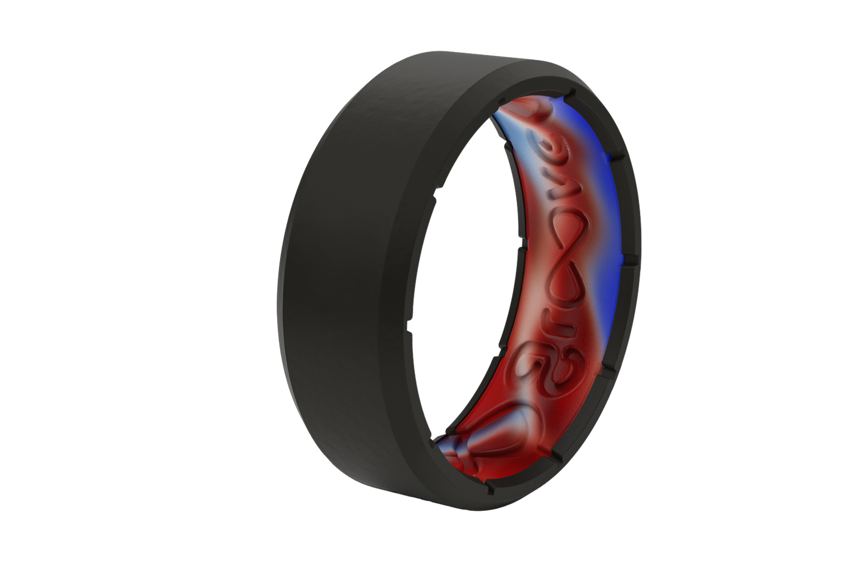 Zeus Patriot Edition Ring viewed on its side