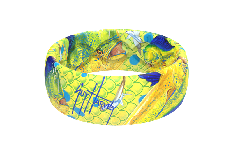 Guy Harvey Mahi Skin Groove Ring® view 2
