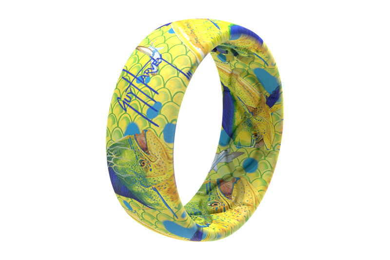 Guy Harvey Mahi Skin Groove Ring® view 3