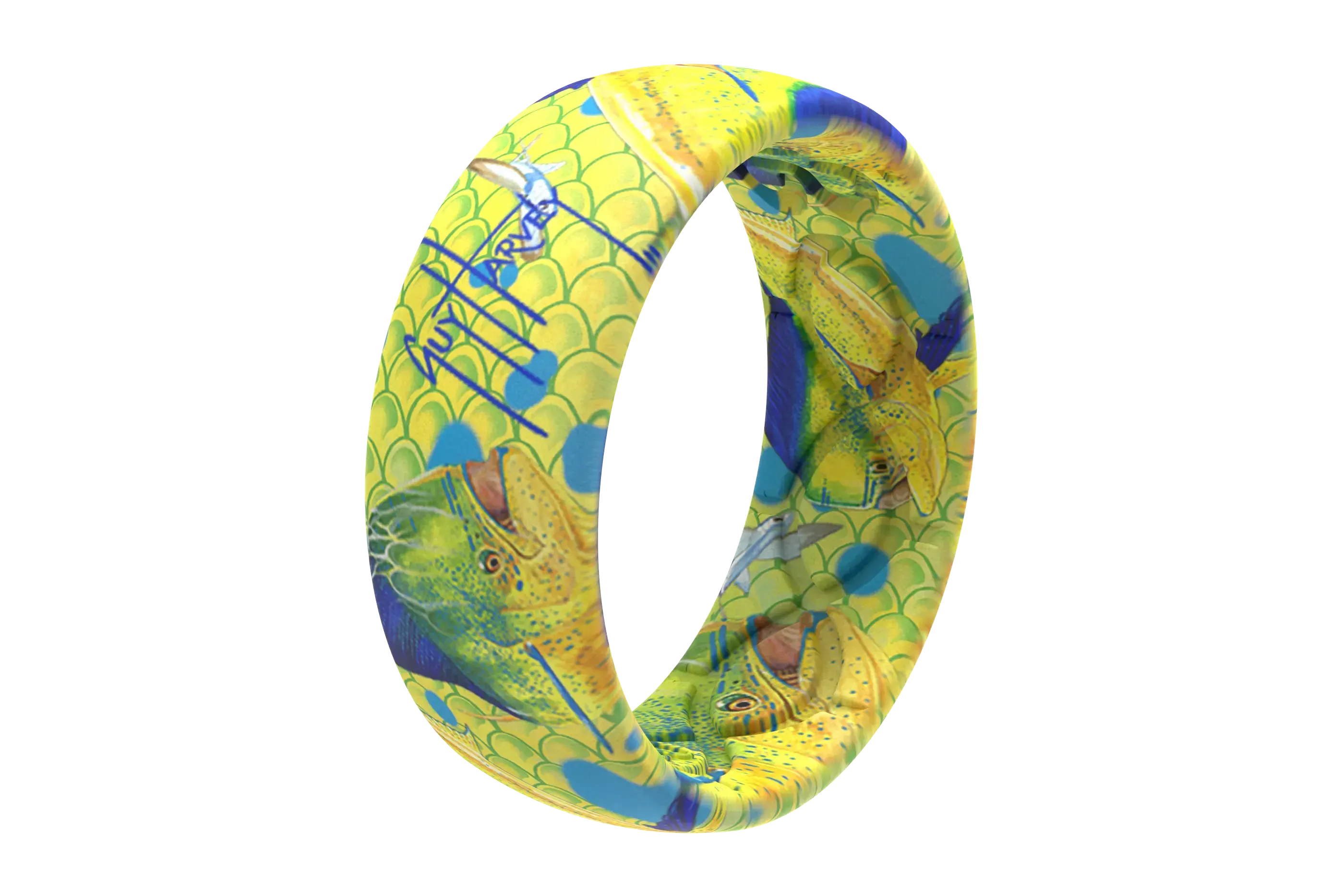 Guy Harvey Mahi Skin Groove Ring® view 3