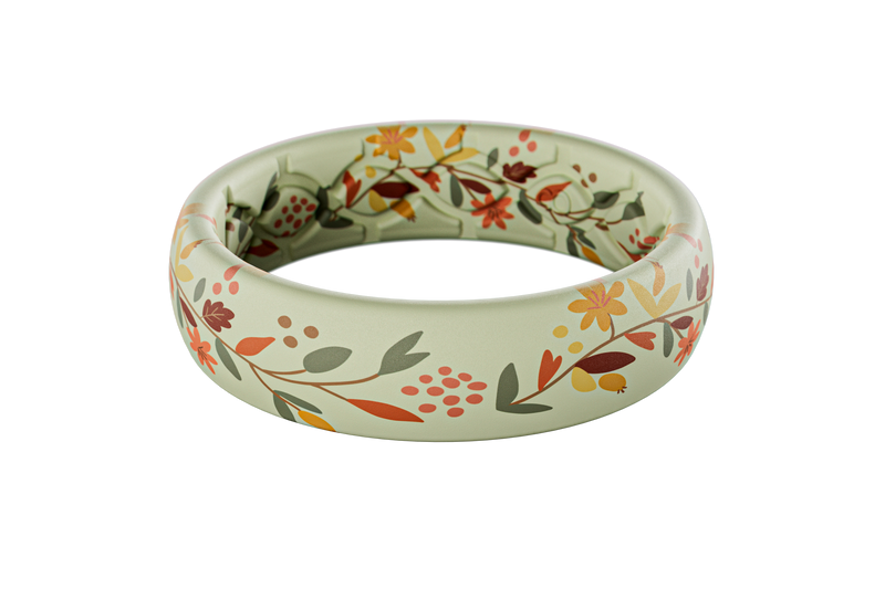 Floral-patterned bangle on a white background