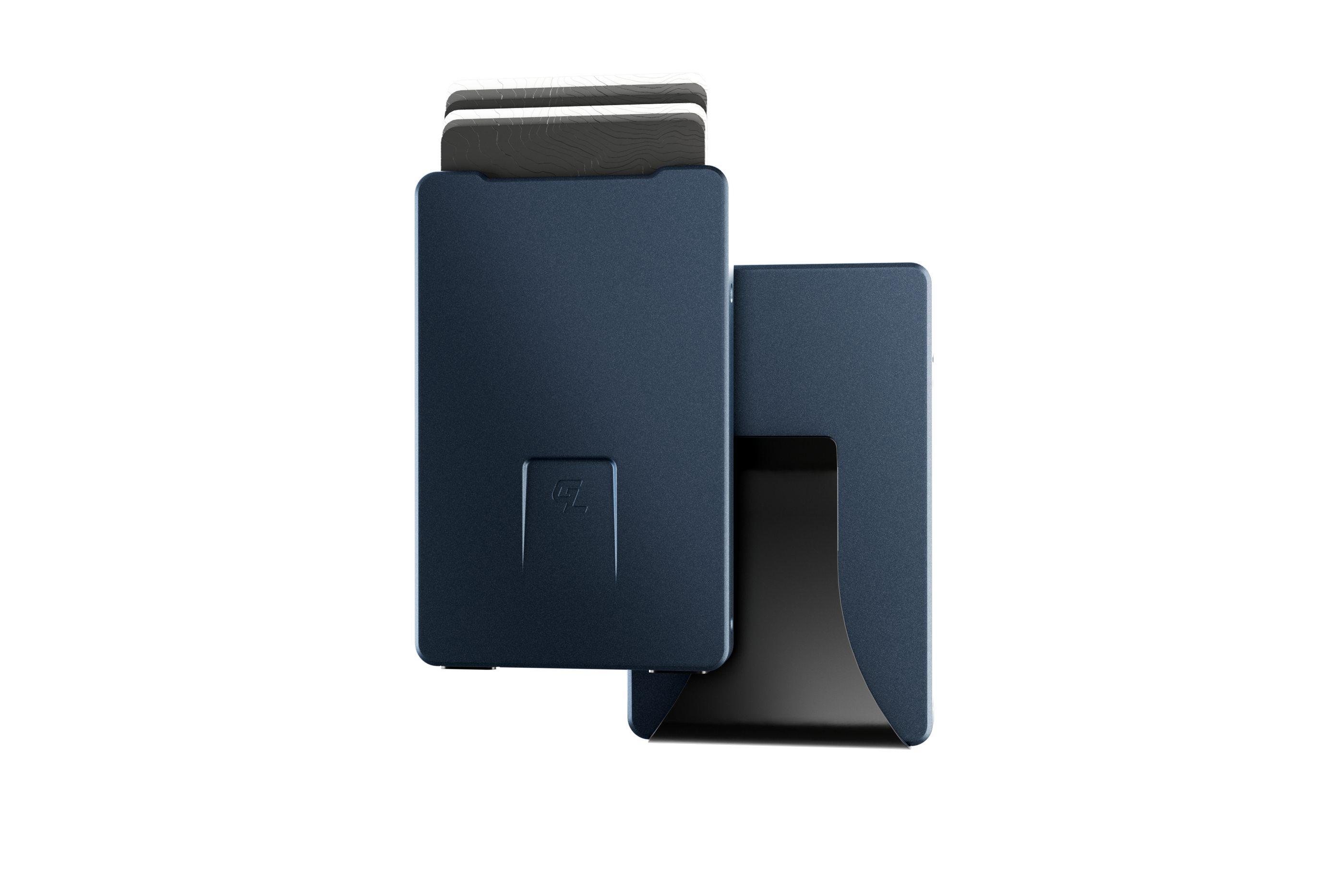 navy money clip wallet view 2