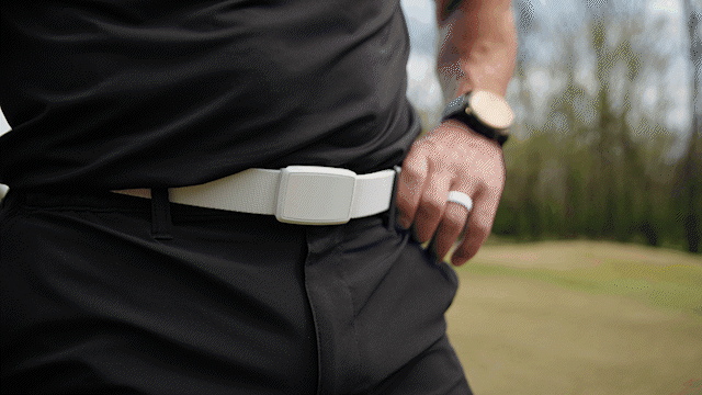 Thick belts look bulky with golf shorts.