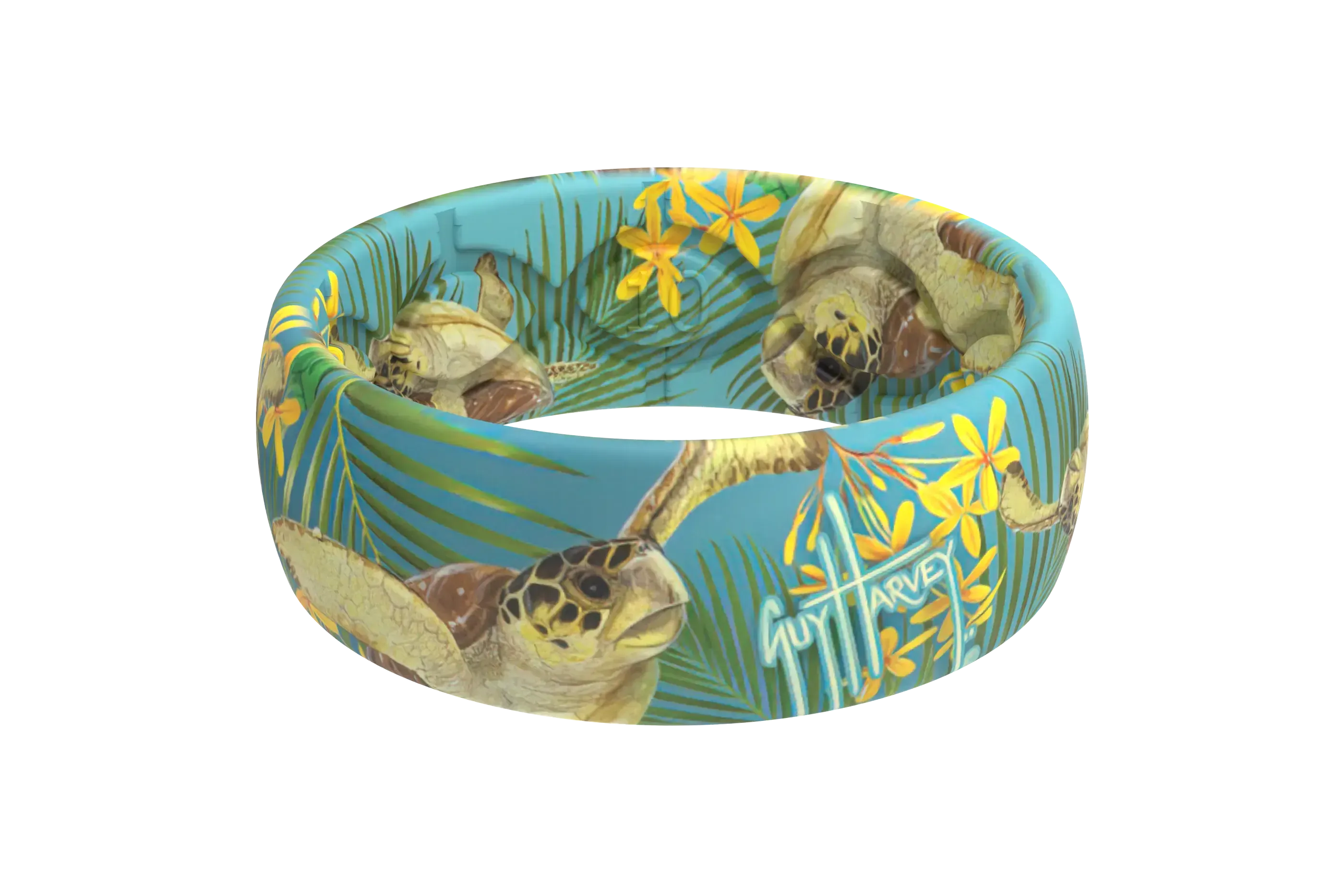 Guy Harvey Turtle Ring viewed from front