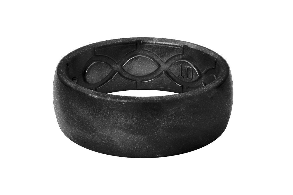 Premium & Unique Metallic Black Pearl Silicone Ring Groove Life