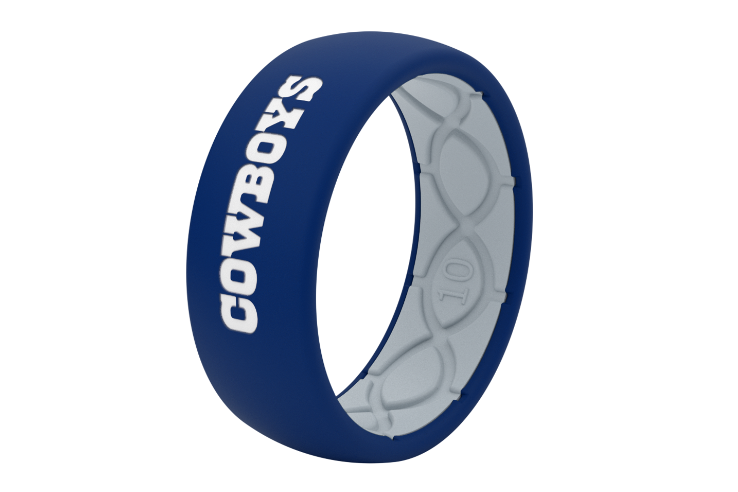 Original NFL Dallas Cowboys - Groove Life Silicone Wedding Rings view from the side