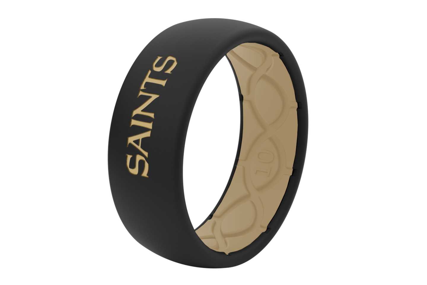 New Orleans saints ring view on its side