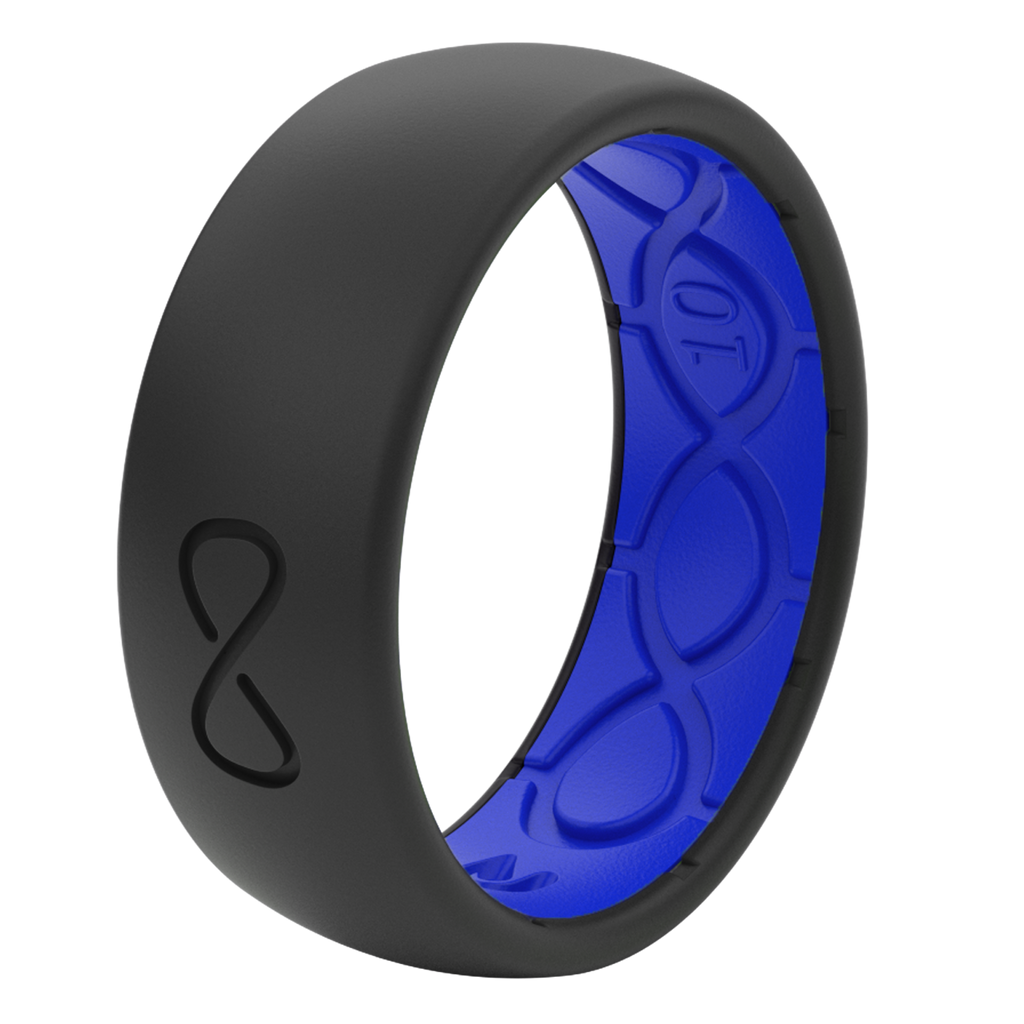 Our Original, Solid Midnight Black & Blue Silicone Groove Ring | Groove ...