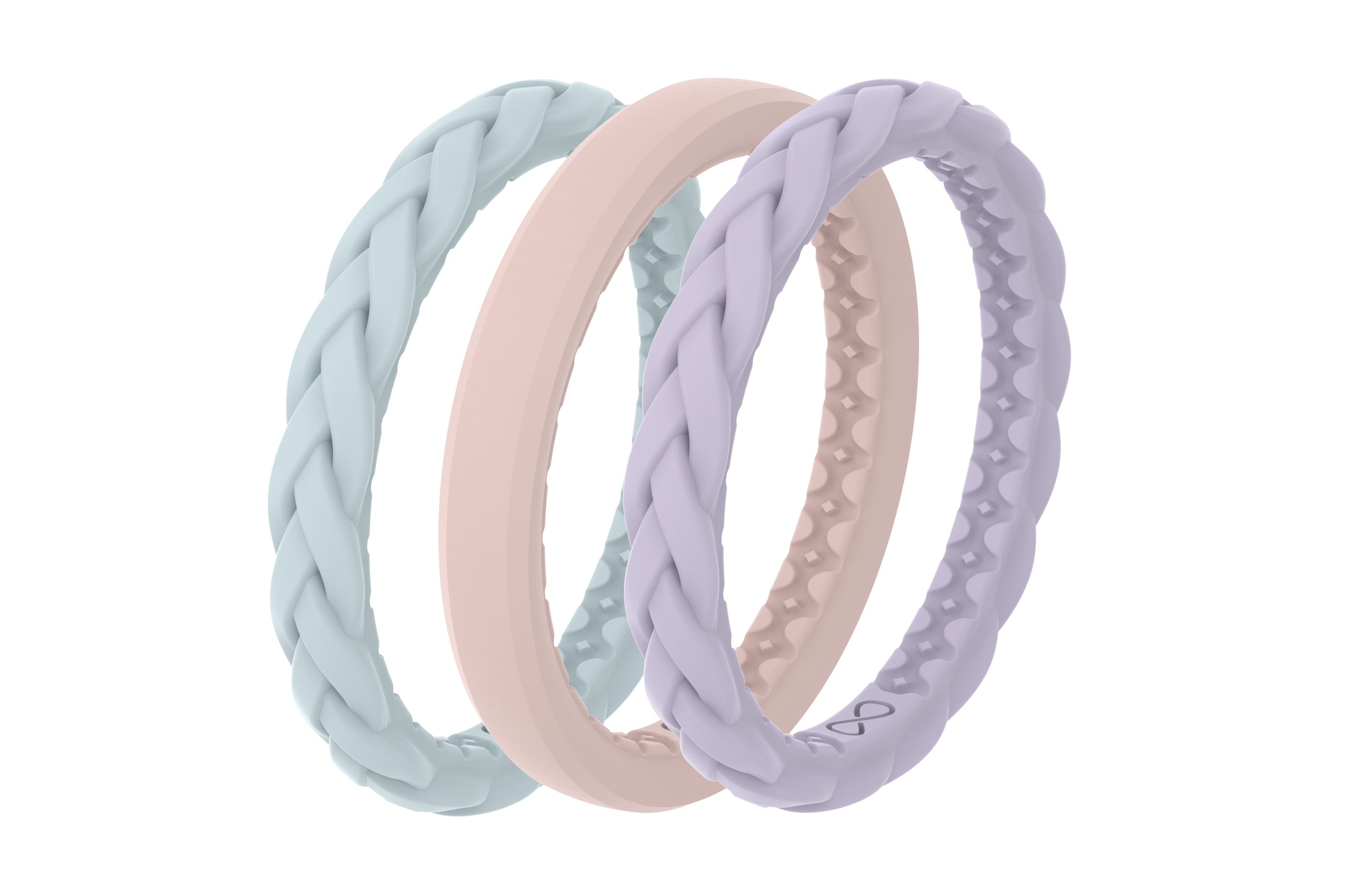 Pastel Sky - Stackable Ring viewed from side