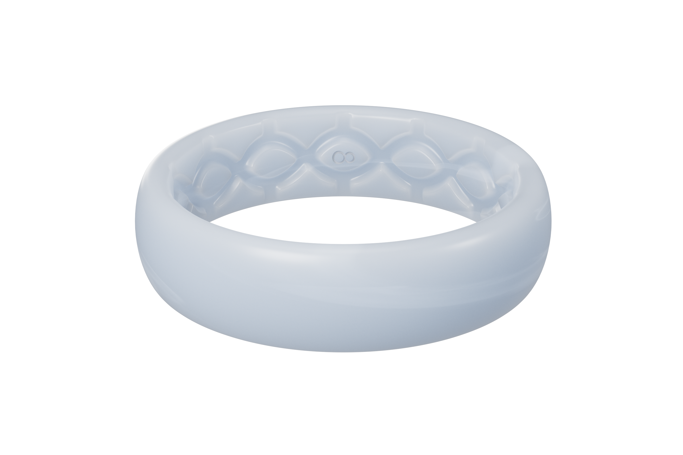 pearl gray solid thin ring view 1