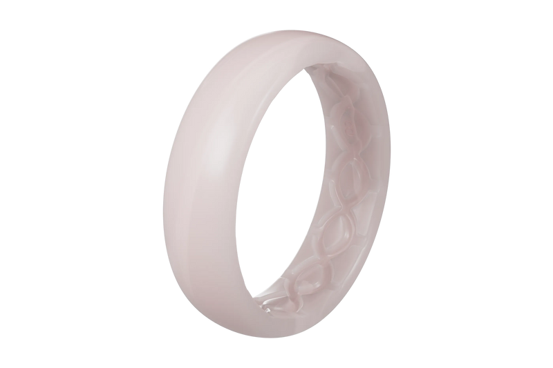 pearl rose solid thin ring view 3