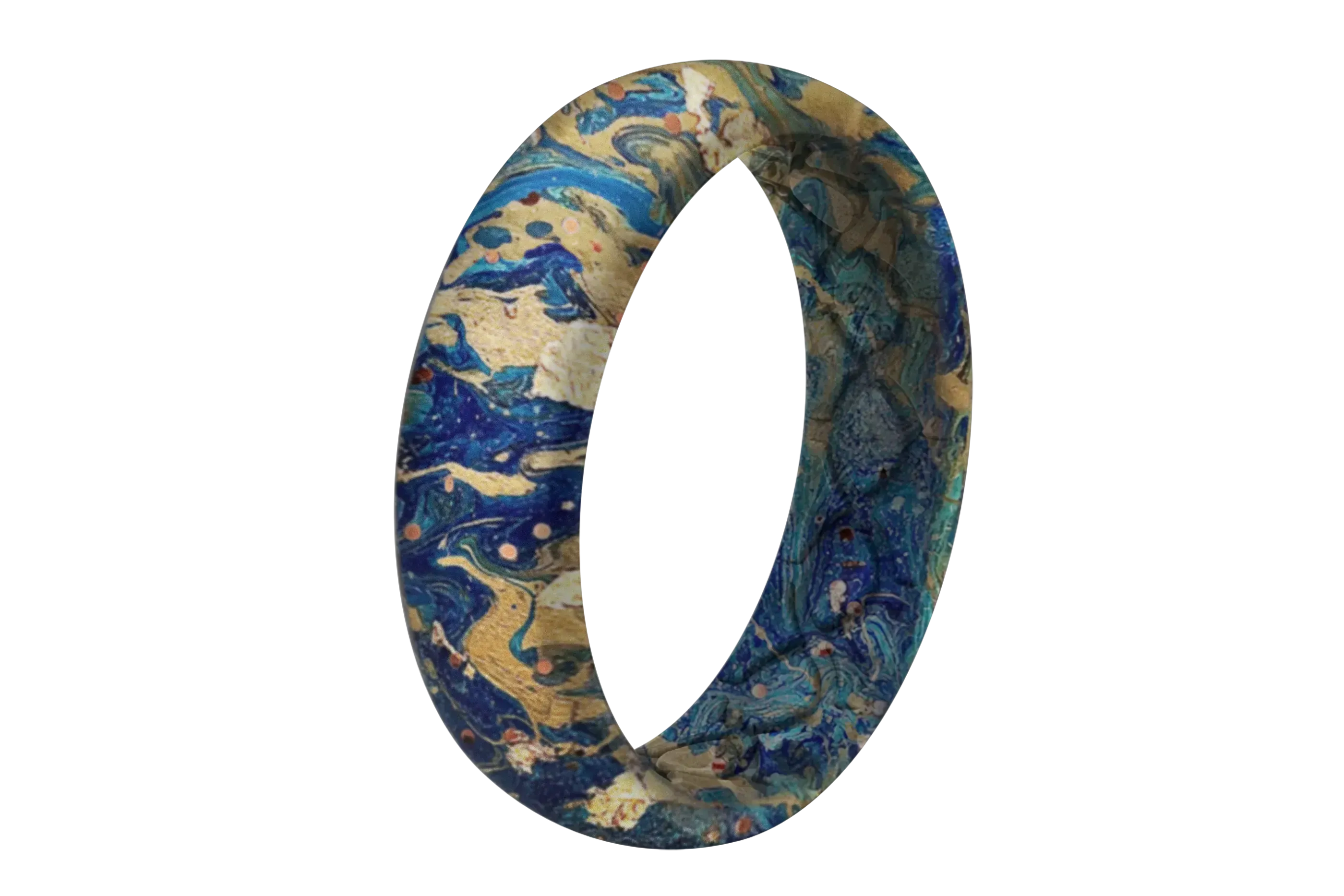 Blue Swirl - Thin -  viewed from side