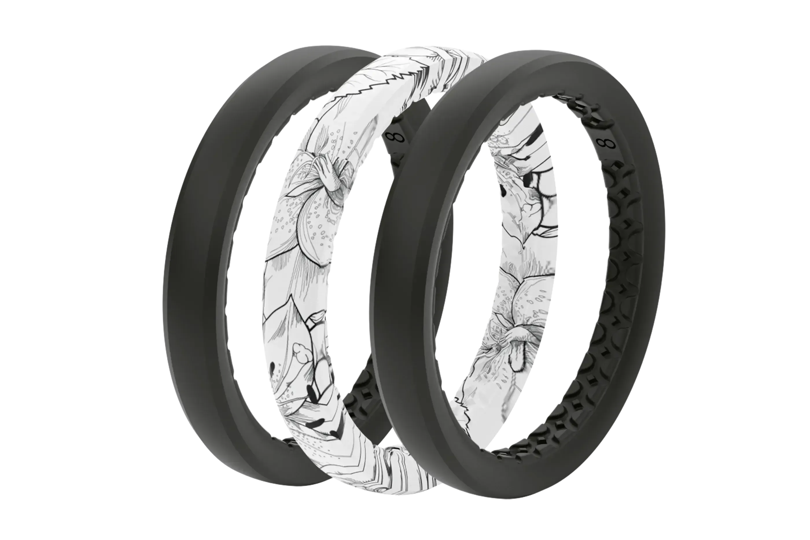 rose stackable rings view 2
