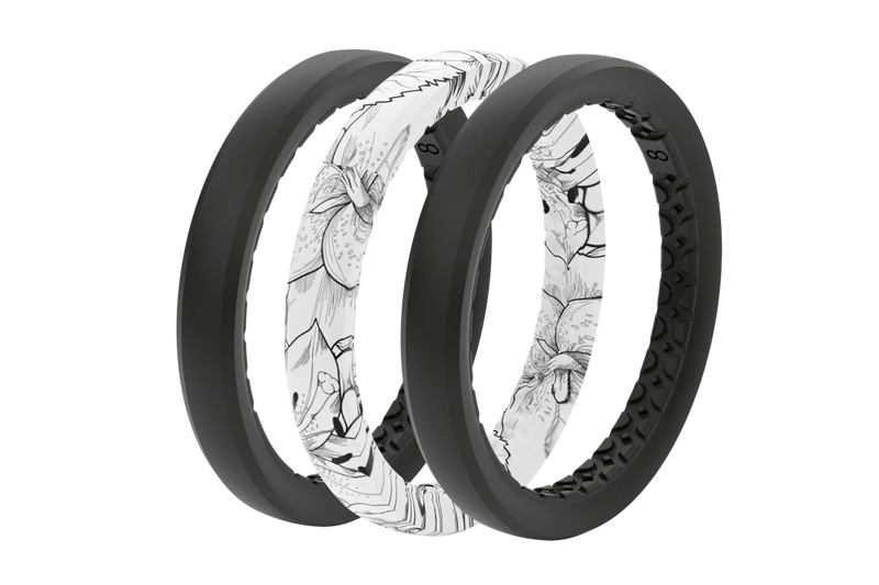 rose stackable rings view 2