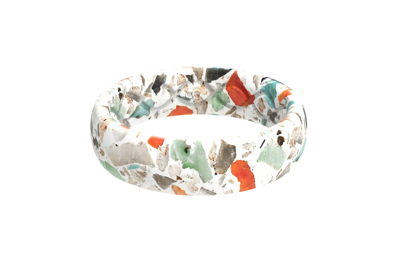 Sea Glass Thin Ring viewed from front 