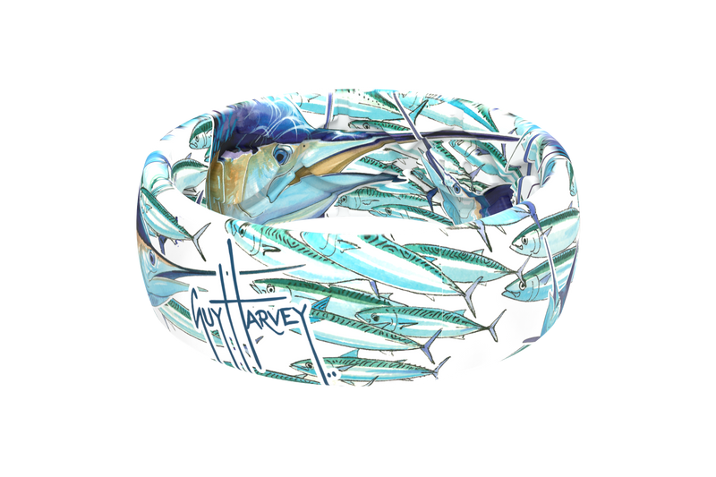 Guy Harvey Slammed Groove Ring® viewed from side