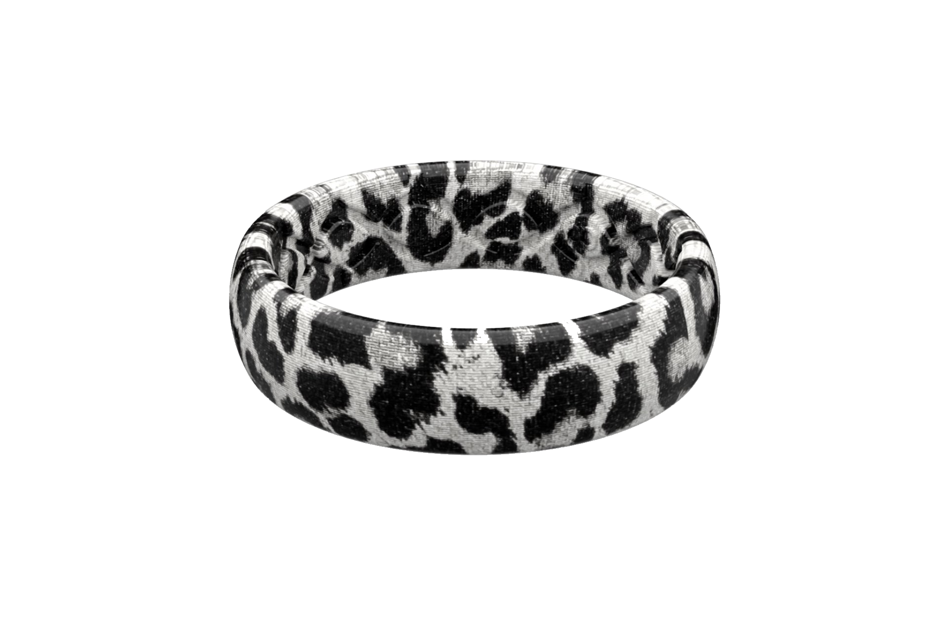 Snow Leopard - Thin - Groove Life Silicone Wedding Rings