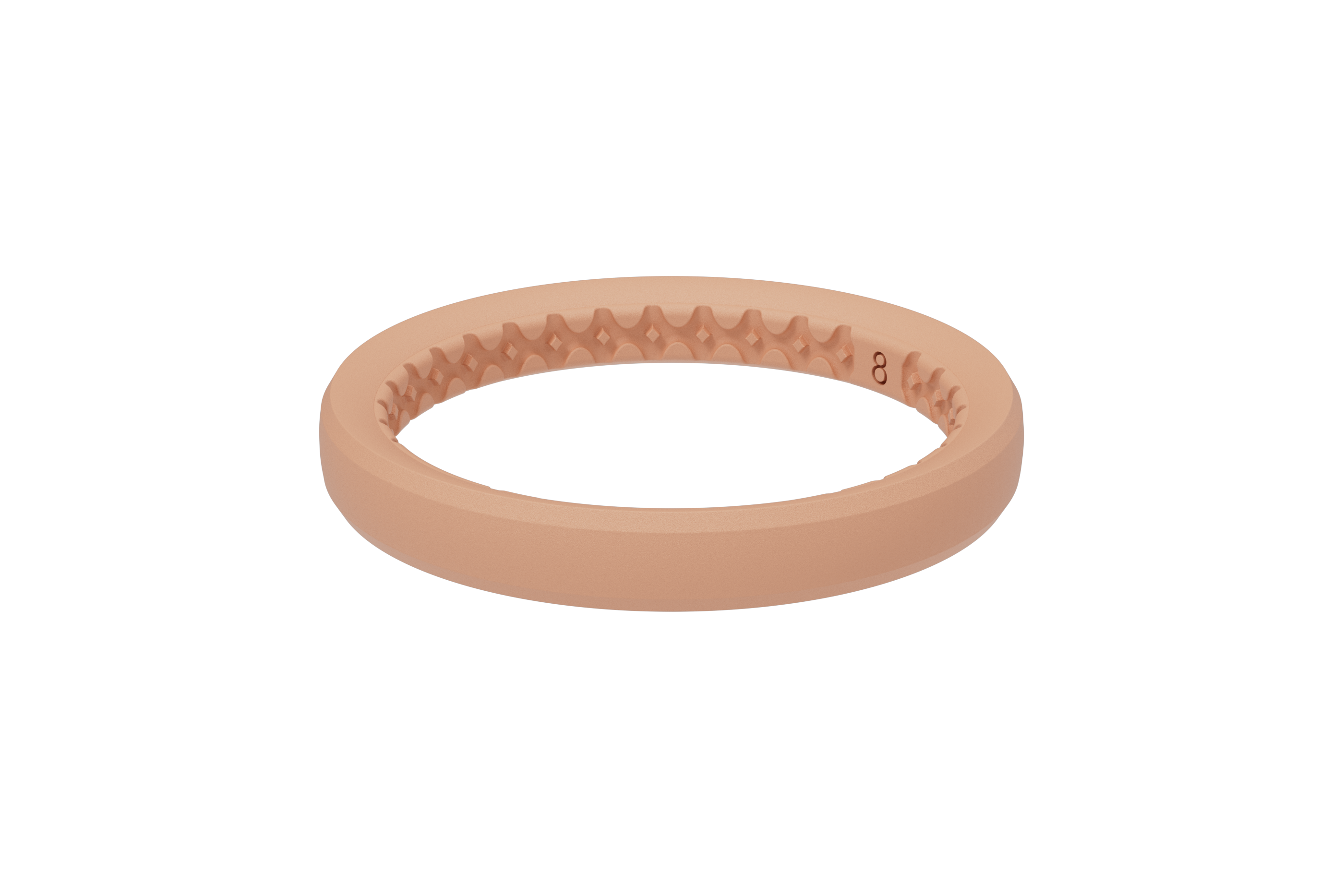 Peach fuzz single stackable ring