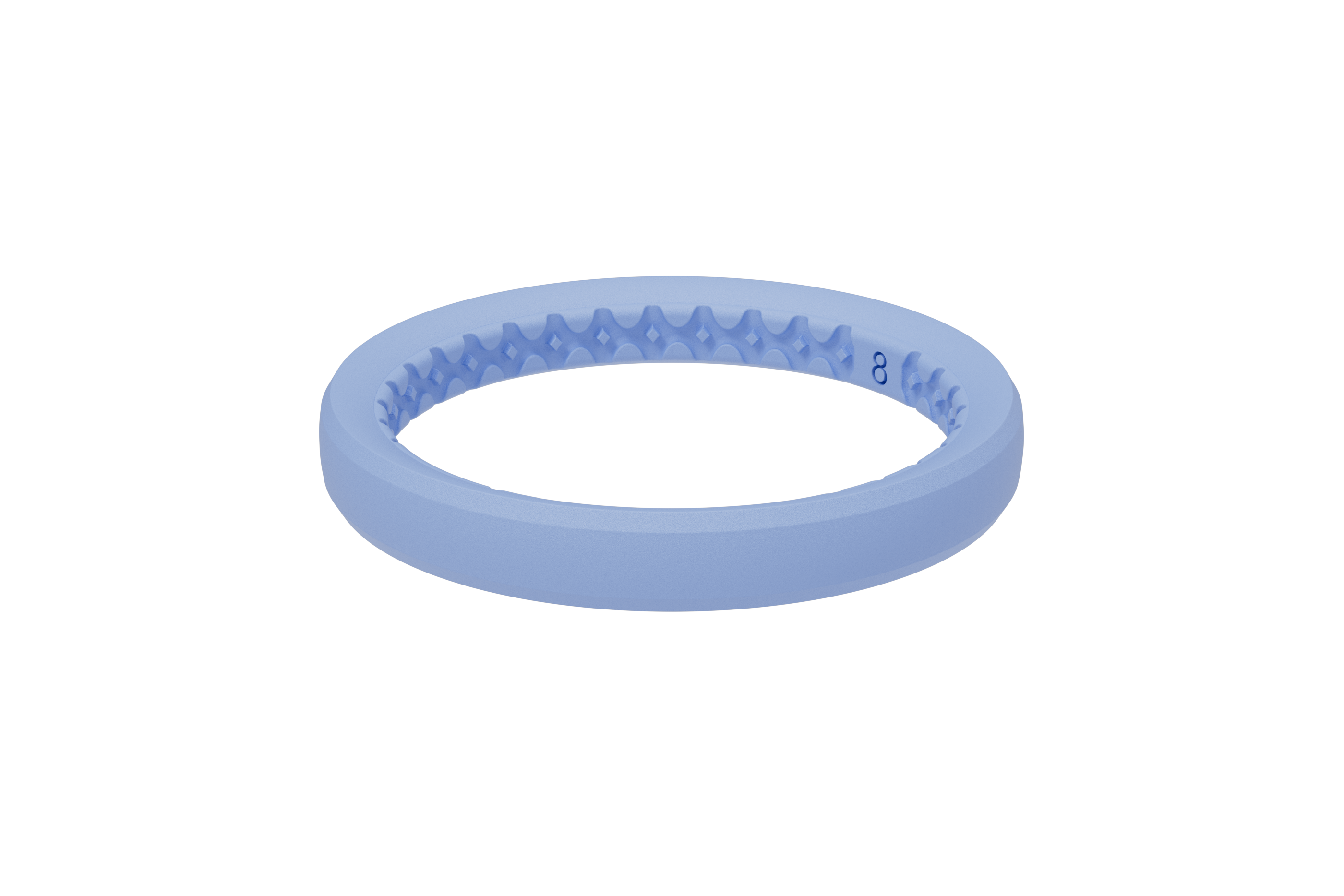 Periwinkle single stackable ring view 1