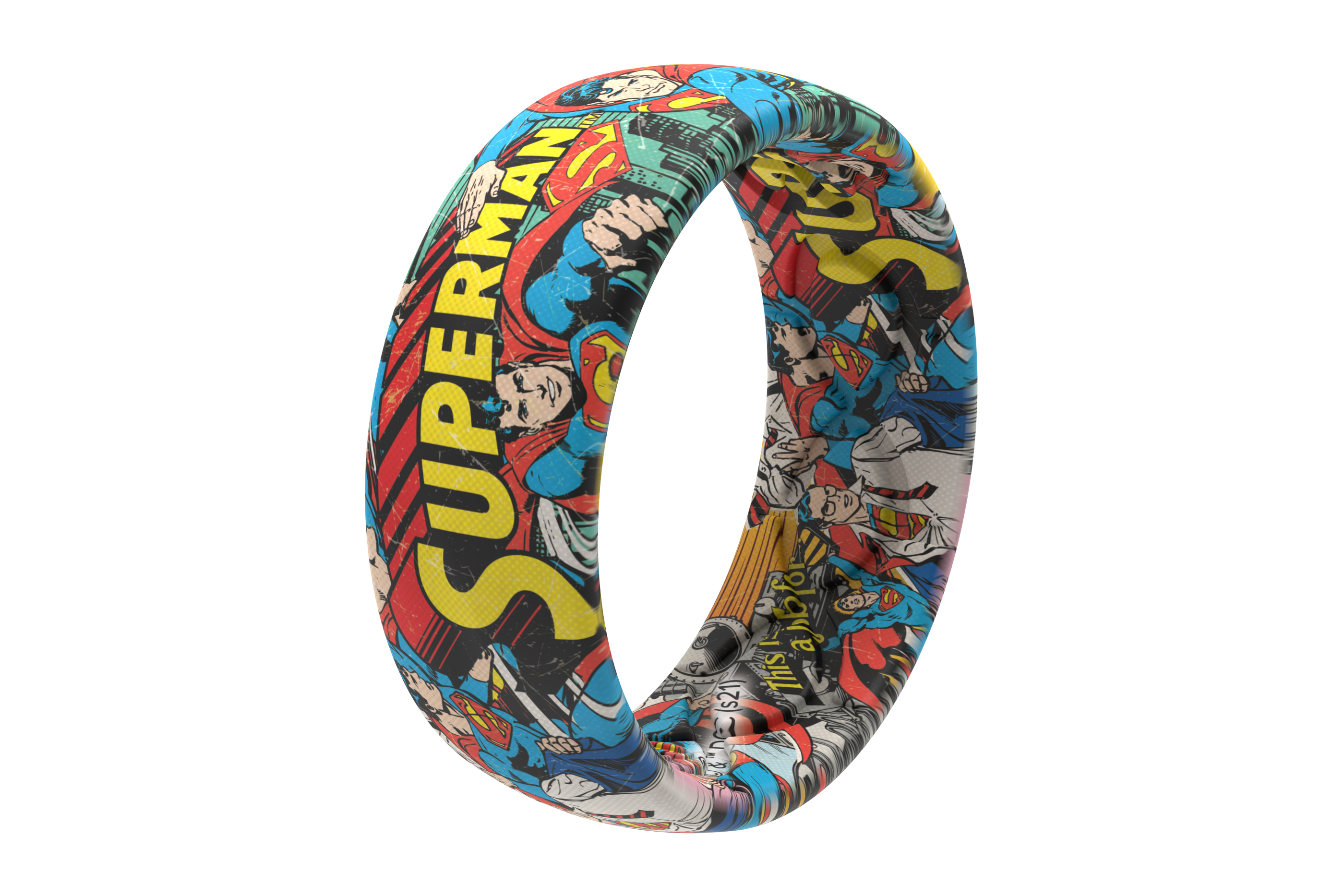 DC Superman Comic Ring on its side