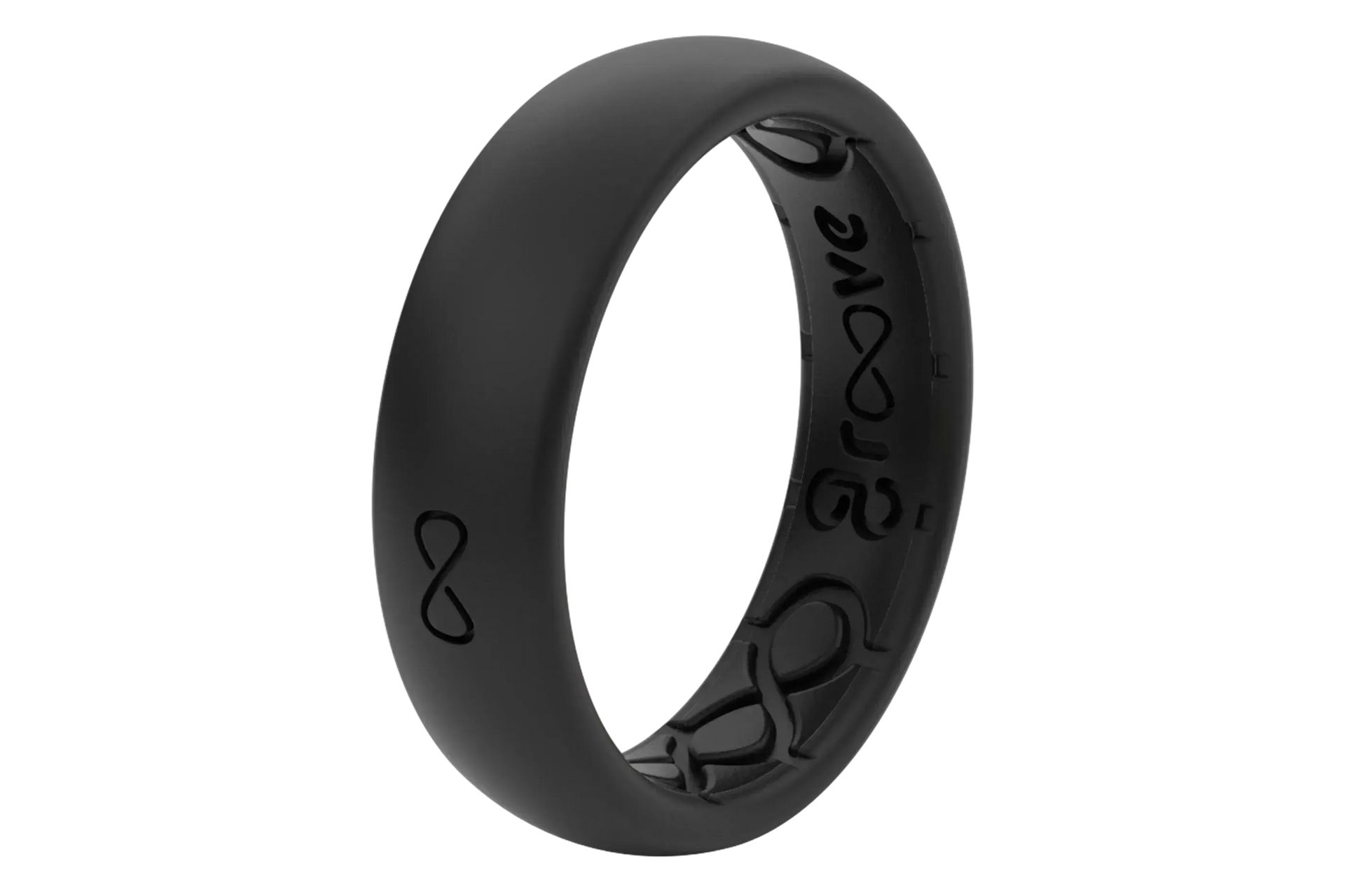 Thin Solid Midnight Black/Black viewed on its side viewed on its side