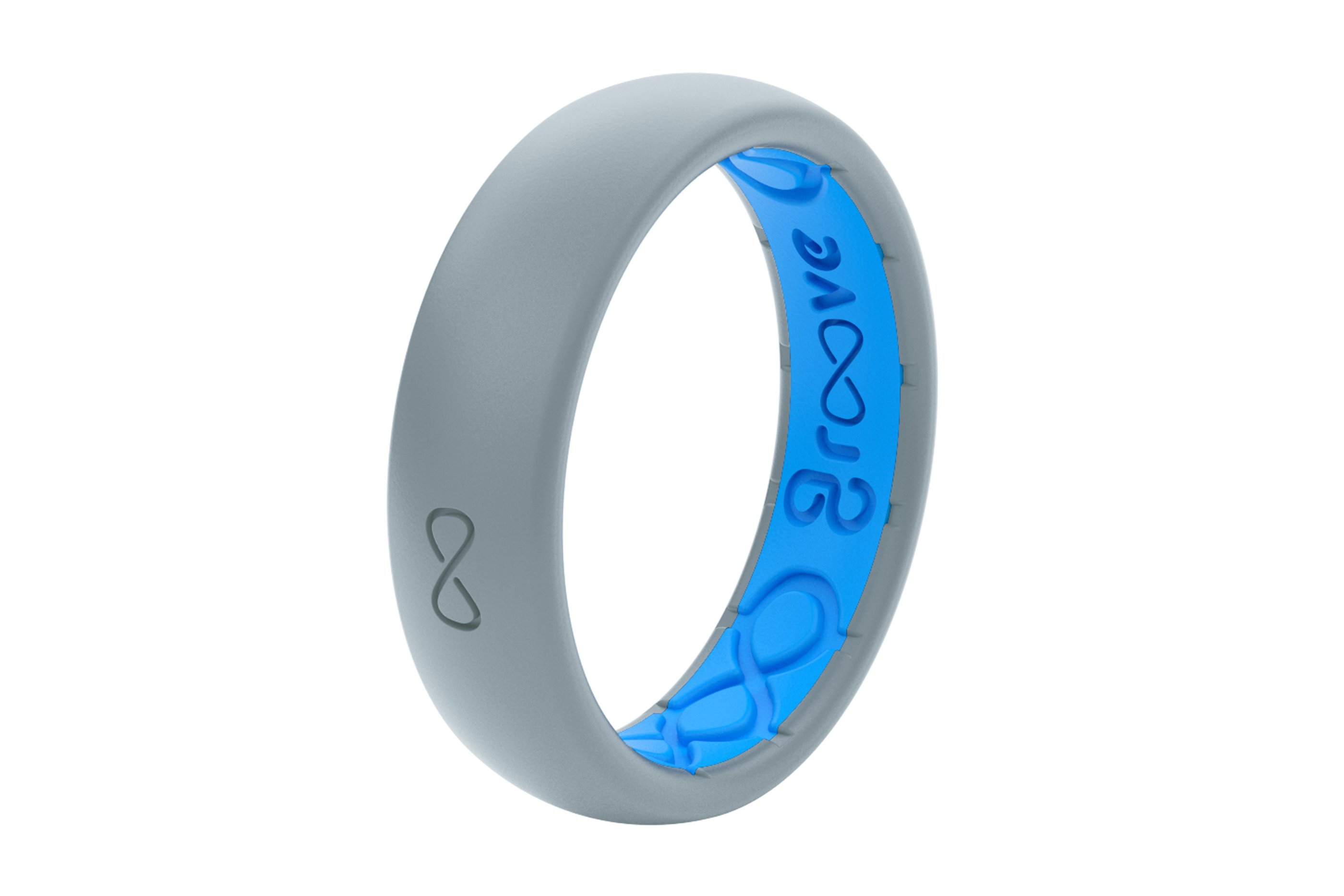 Our Original, Solid Storm Grey & Blue Silicone Groove Ring | Groove Life
