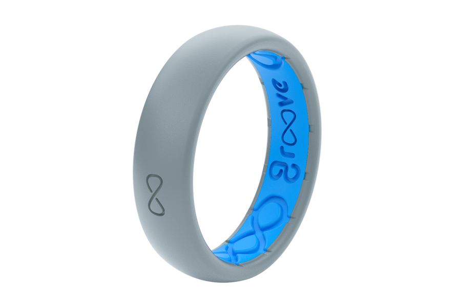 Our Original, Solid Storm Grey & Blue Silicone Groove Ring | Groove Life