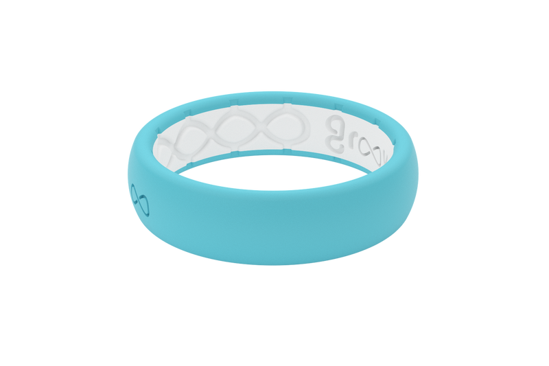 Thin Solid Turquoise viewed on its side viewed on its side