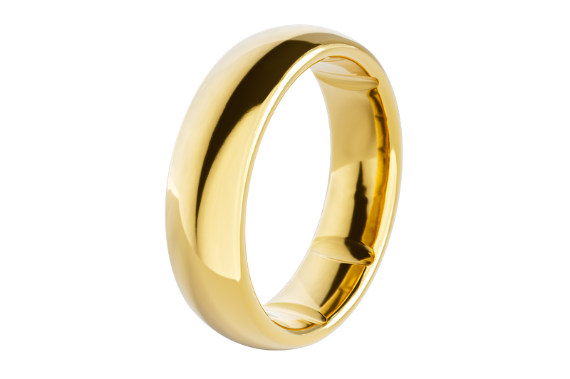 Groove Ring® Tungsten 6mm - 24k Gold