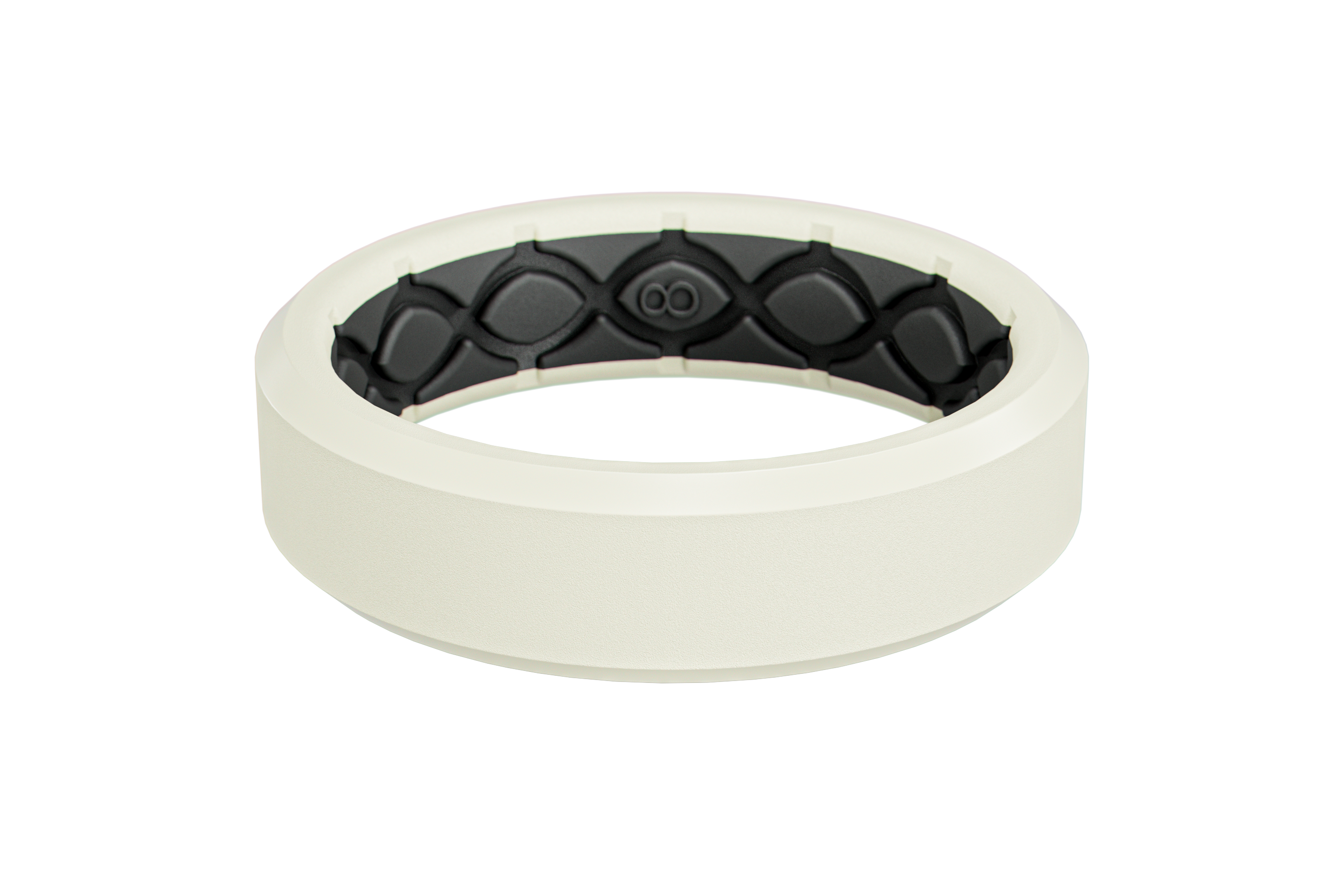 Zeus Cream White Thin Ring