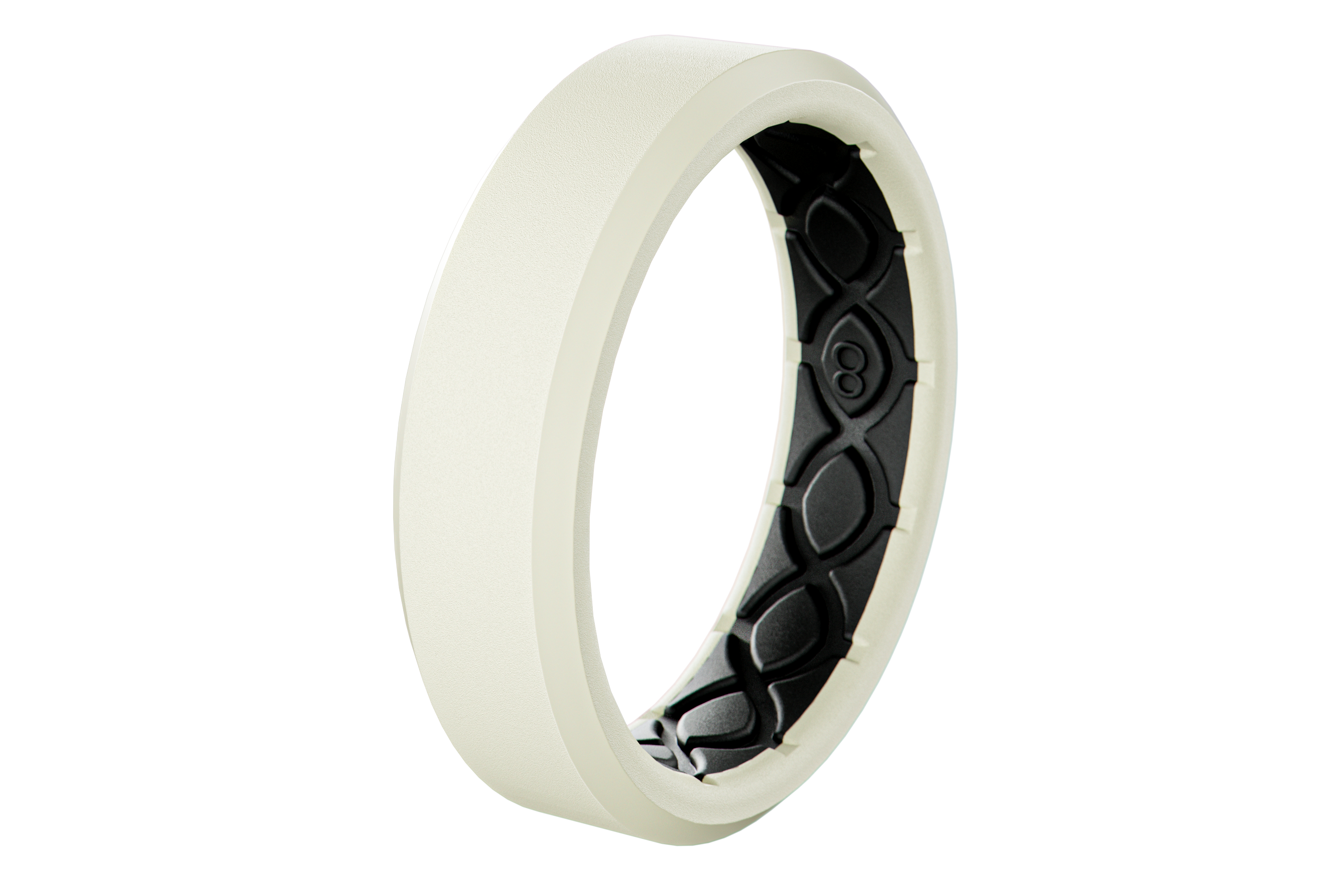 Zeus Cream White Thin Ring