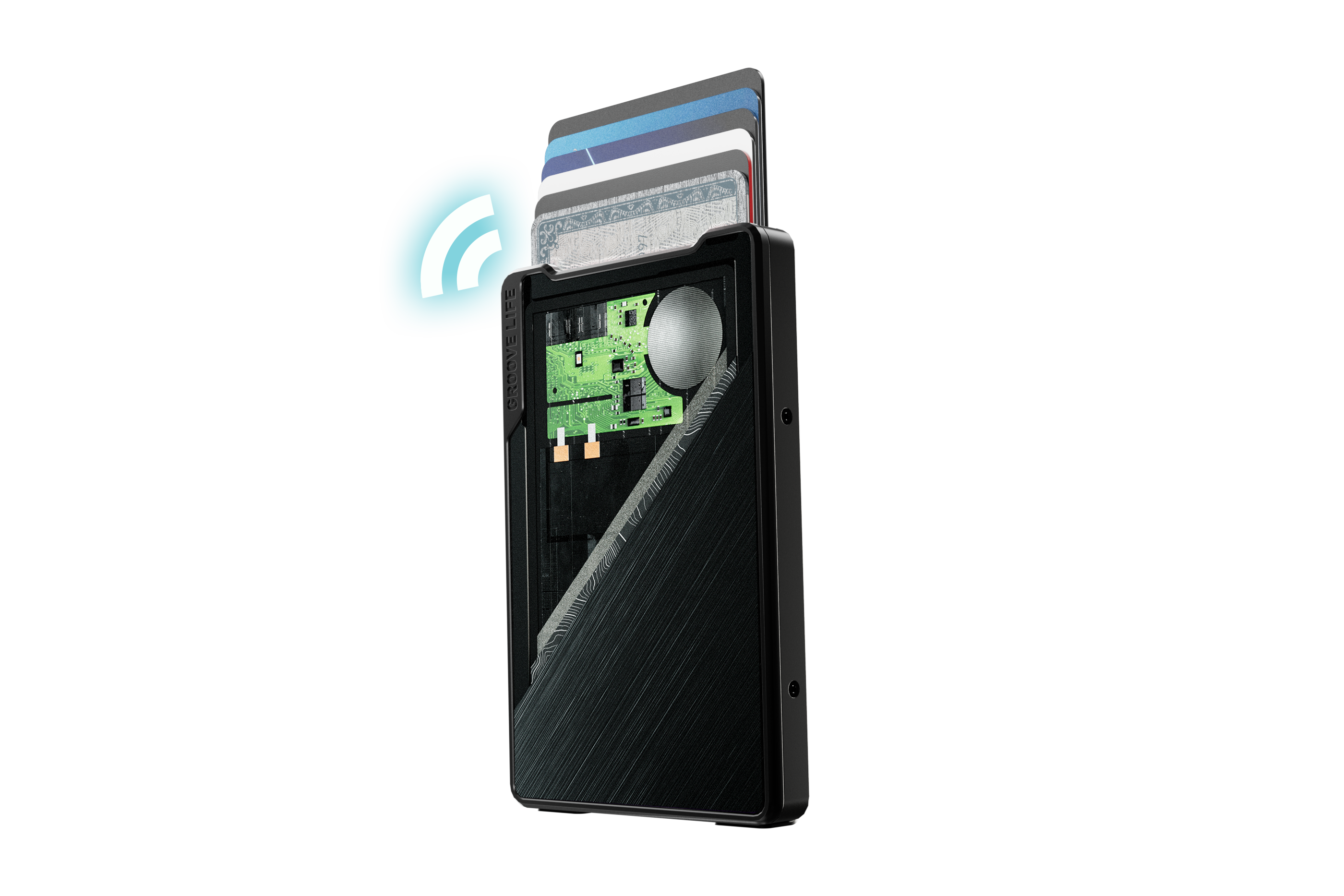 Groove Smart Wallet Trace In Midnight Black