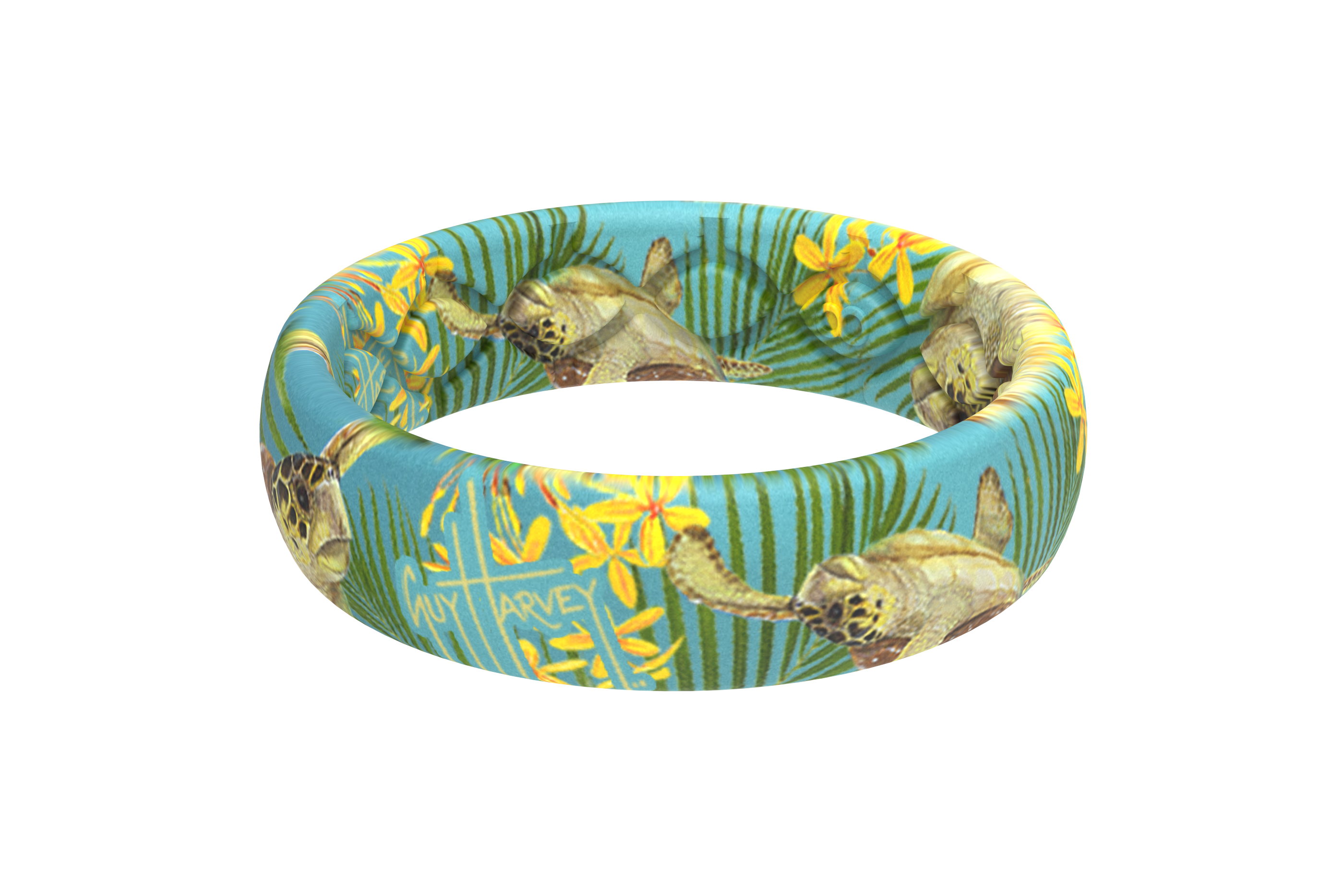 Guy Harvey Tropical Turtle Thin Ring view 2