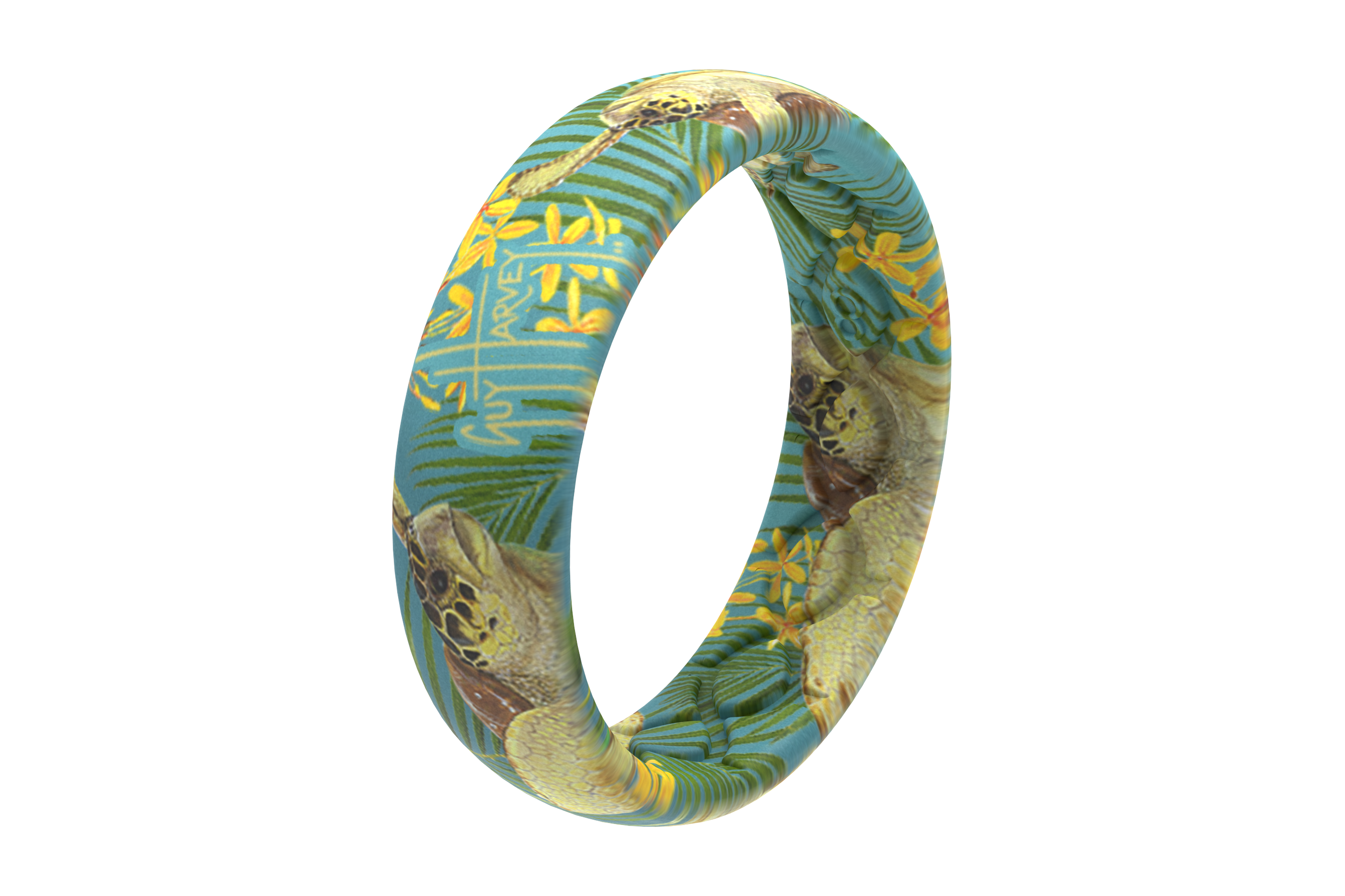 Guy Harvey Tropical Turtle Thin Ring view 3