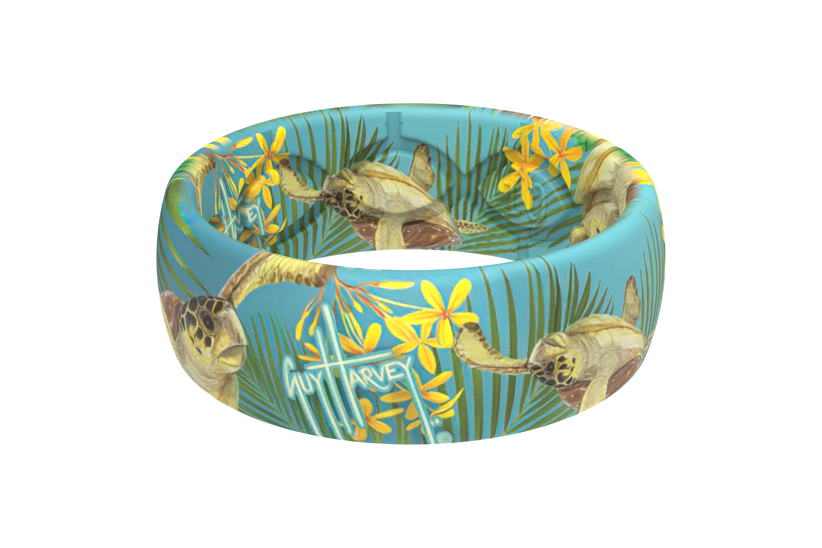 Guy Harvey Turtle Ring viewed from side