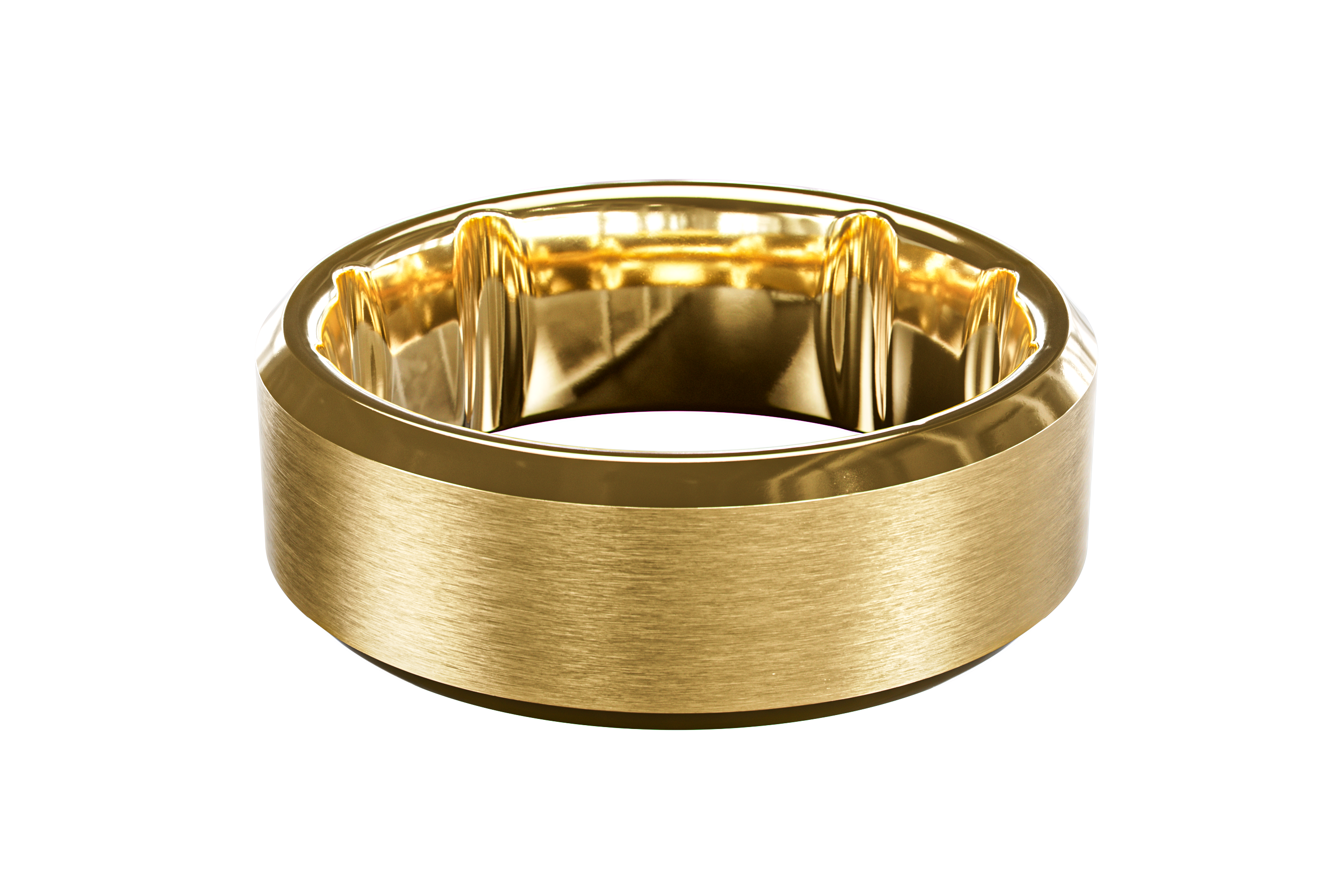 Groove Ring: 24k Gold Tungsten Ring w/ Comfort Grooves, 11.5 Groove Ring: 24k Gold Tungsten Ring w/ Comfort Grooves, 11.5