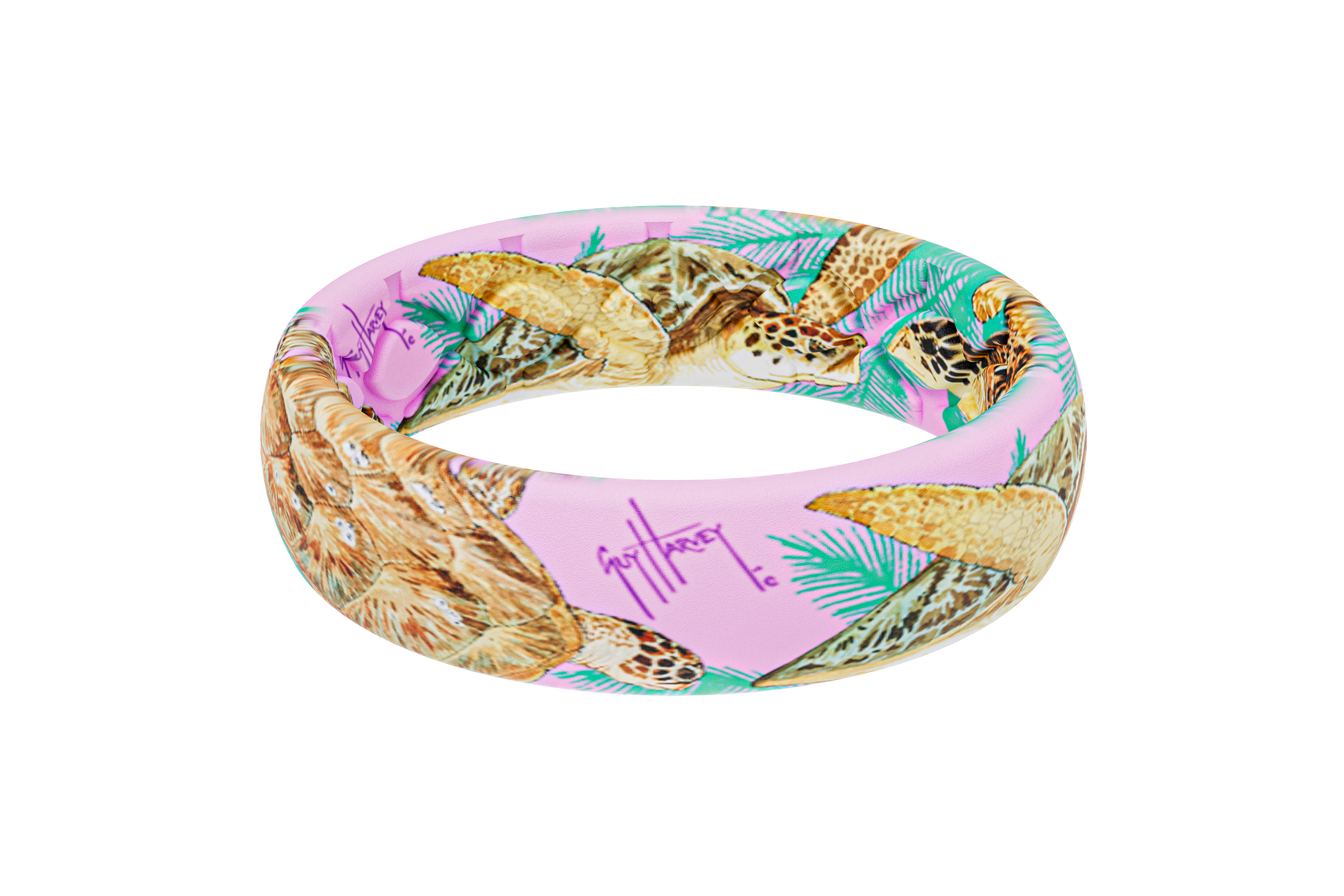 Guy Harvey Turtle Palms Thin Ring