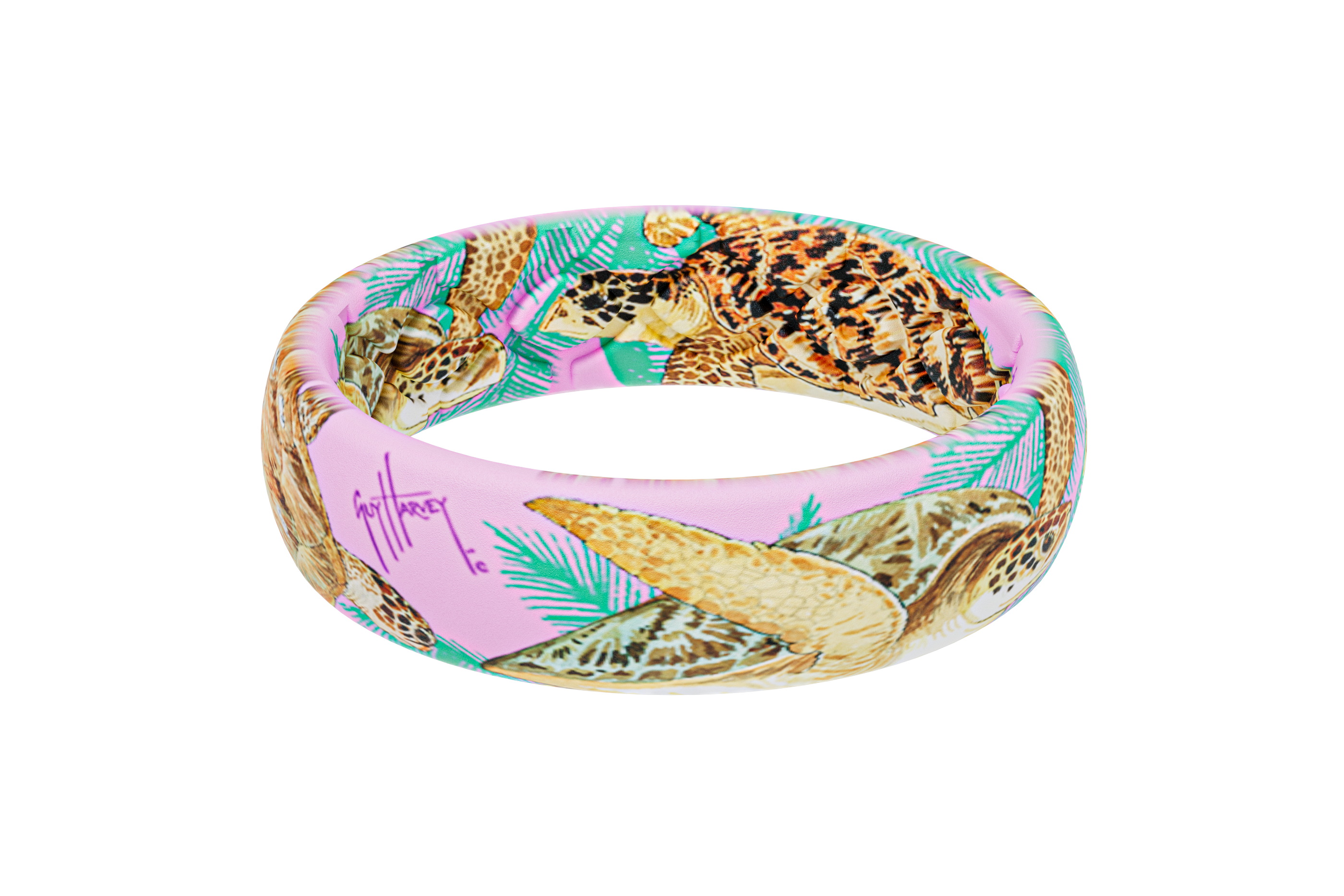 Guy Harvey Turtle Palms Thin Ring