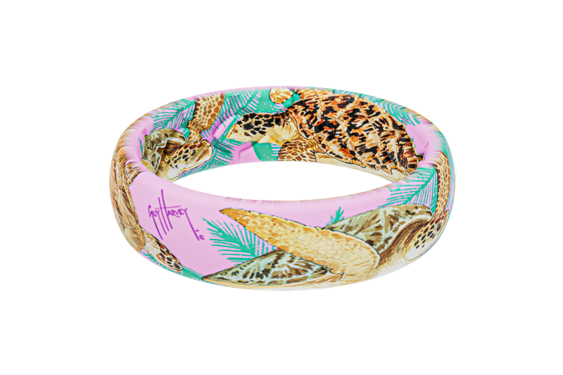 Guy Harvey Turtle Palms Thin Ring