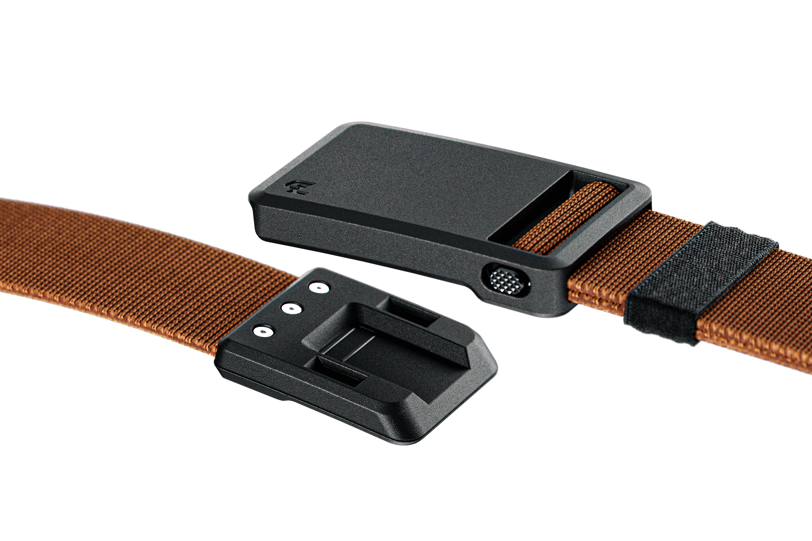 Groove Ultra Belt in Field Clay with black buckle on a white background