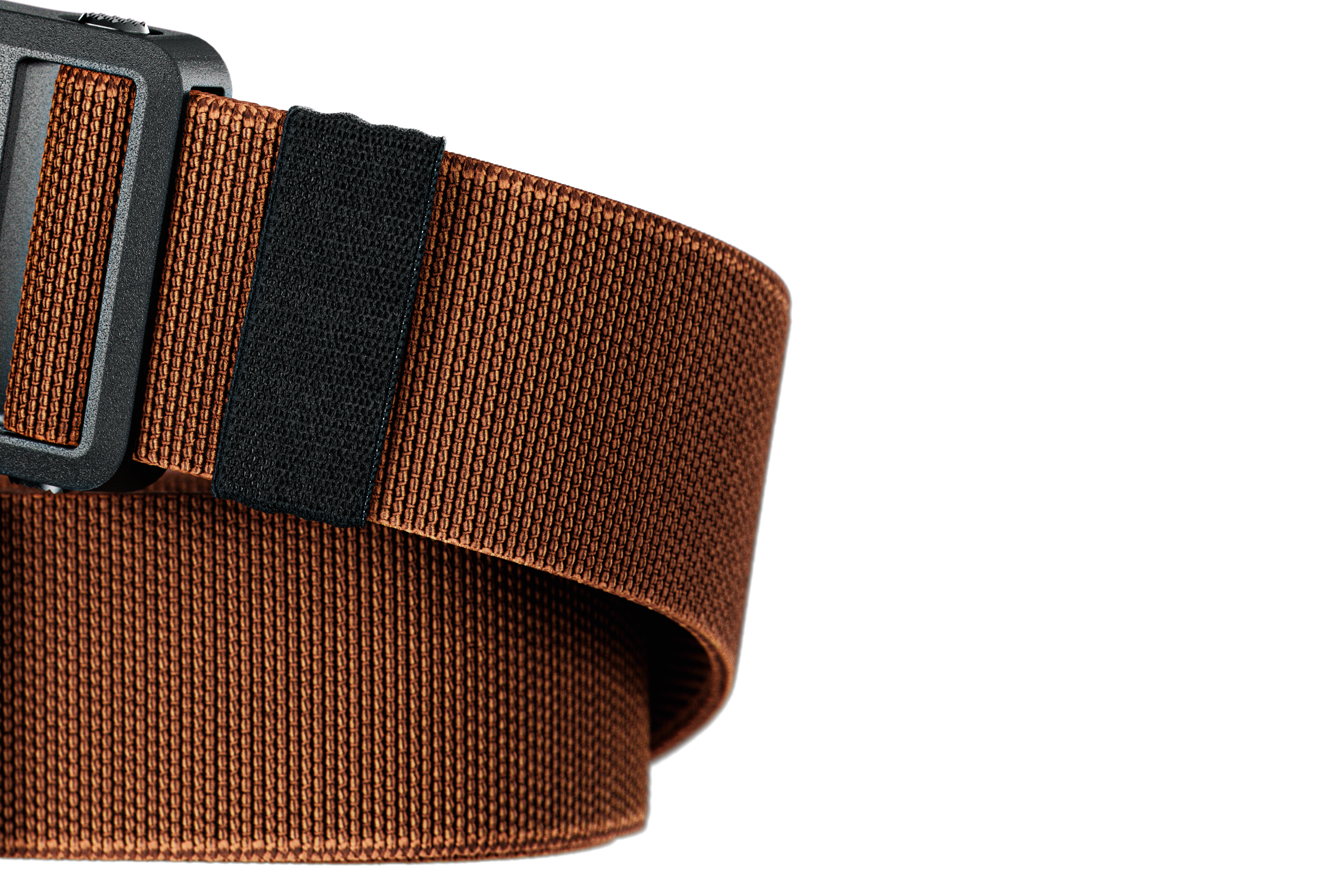 Groove Ultra Belt in Field Clay with a black strap and buckle on a white background