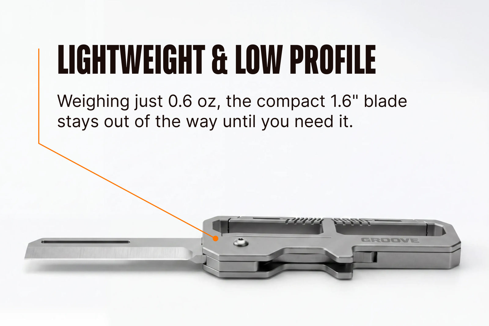 Groove® Carabiner Knife - Silver image 3