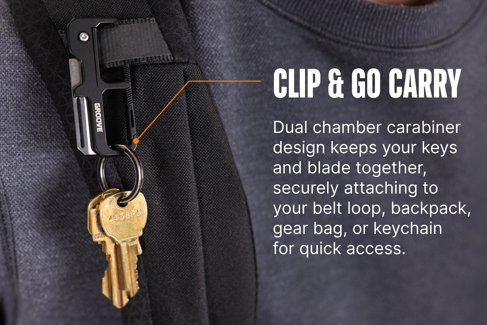 Groove® Carabiner Knife - Silver image 4