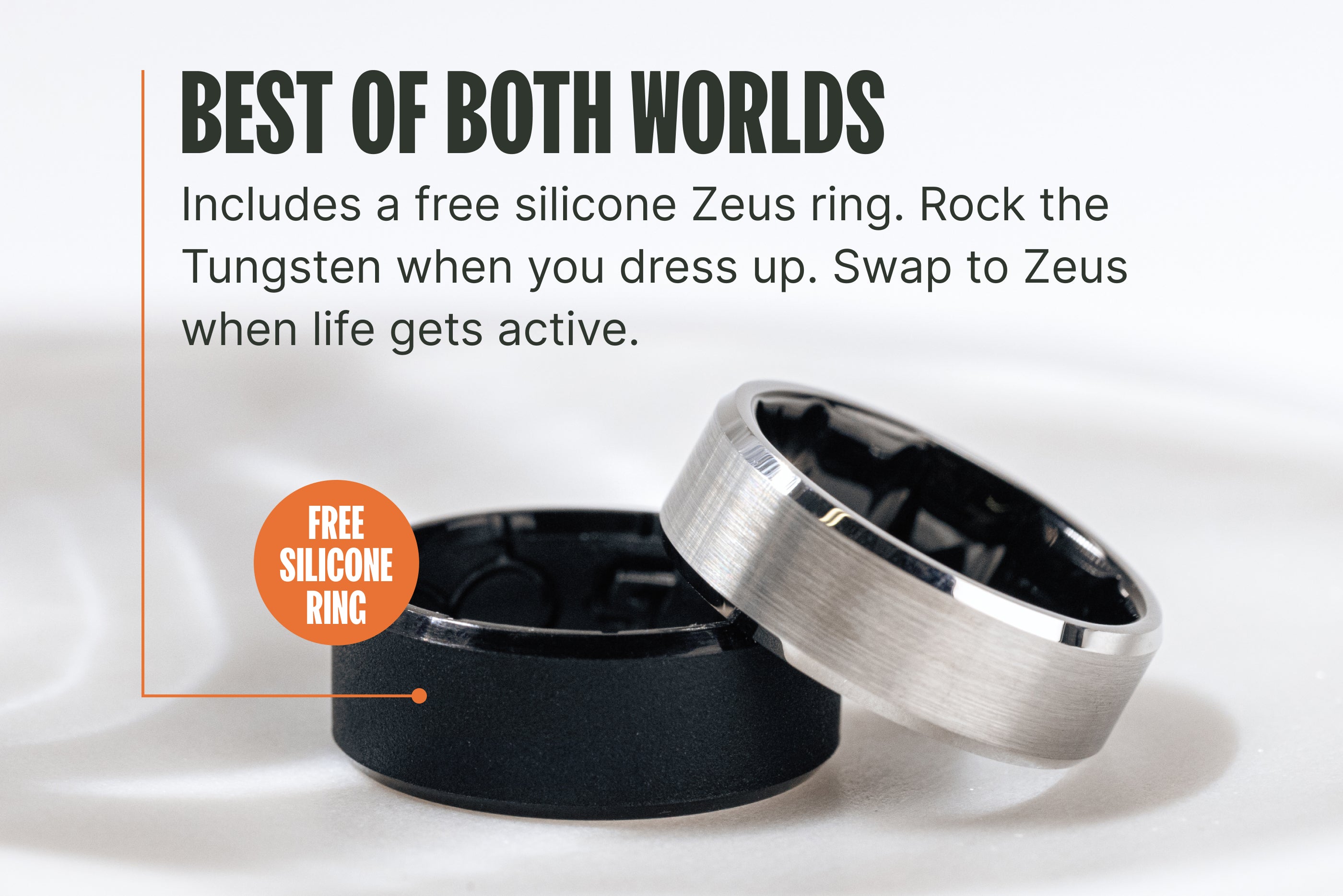 Groove Ring® Tungsten - Platinum