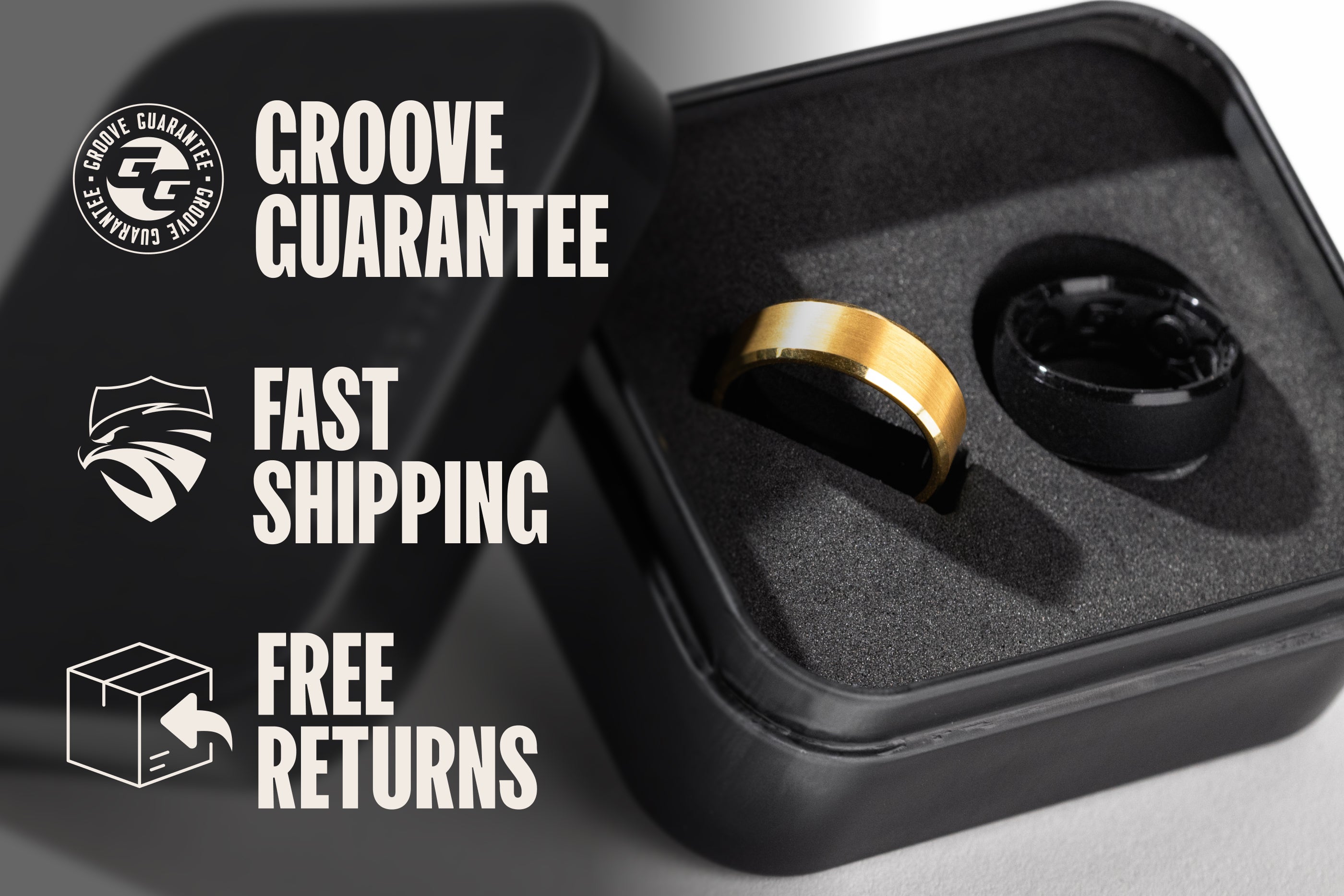 Groove Ring® Tungsten - Platinum