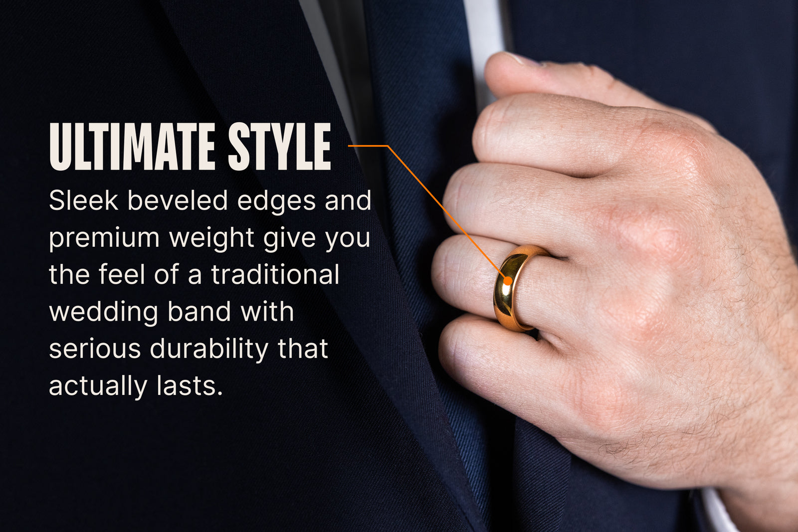 Groove Ring® Tungsten 6mm - Platinum image 3