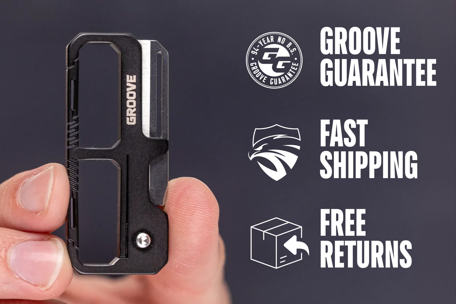 Groove® Carabiner Knife - Silver image 6
